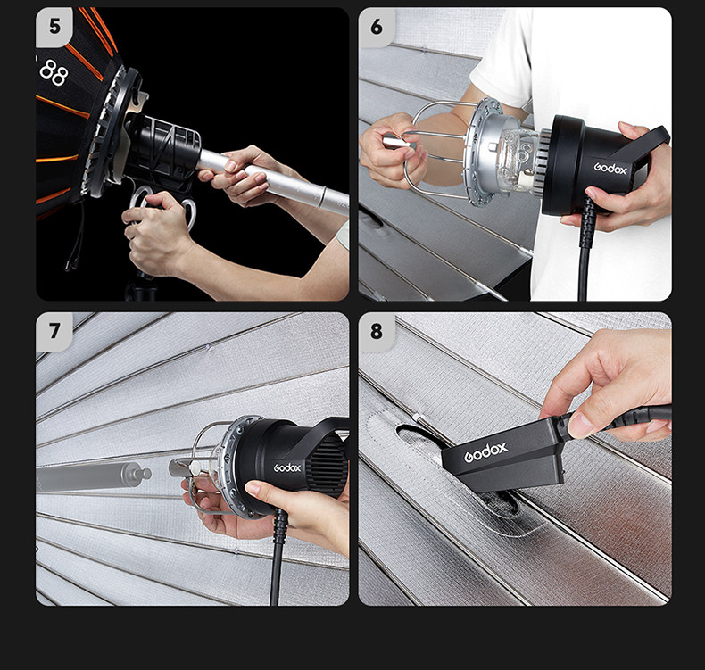 Godox 神牛 P68 Parabolic Focusing Reflector Kit 拋物線反射柔光罩套裝 圖文描述 17