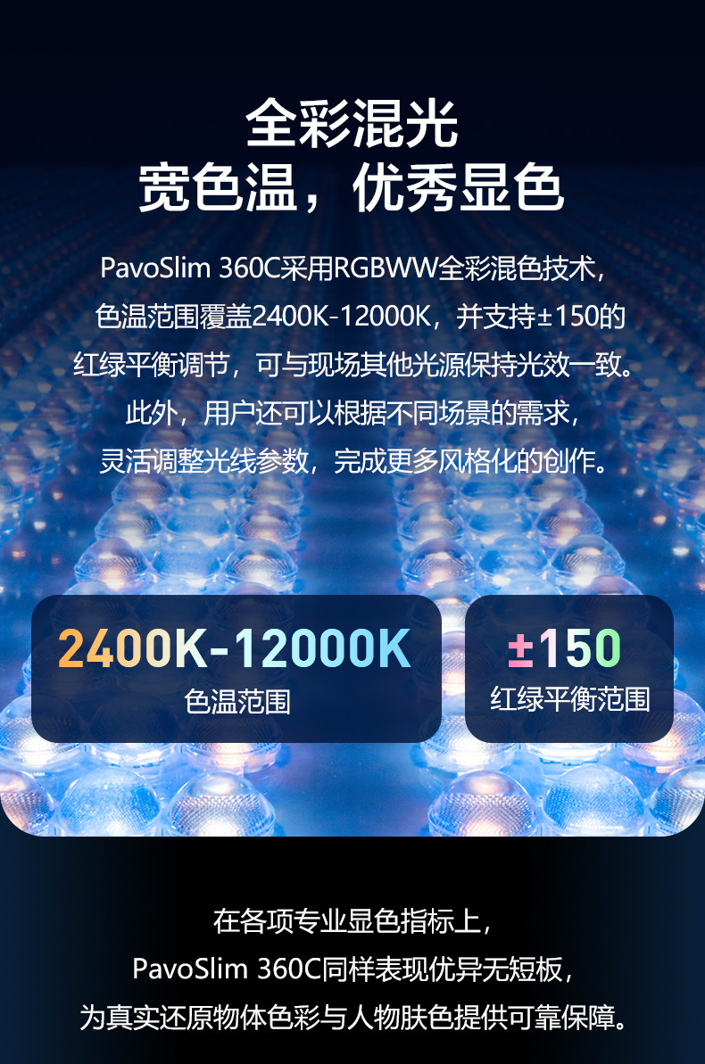 Nanlite 南光 PavoSlim 360C 4x2 RGBWW LED Panel Light with CRMX 面板燈 圖文描述 11