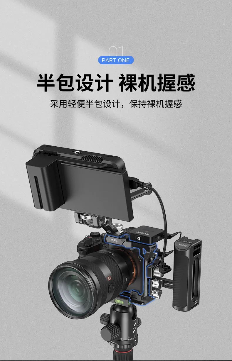 SmallRig 3639 Half Cage for Sony Alpha 7R V / A7 IV / A7S III / A1 / A7R IV 半套籠 圖文 03