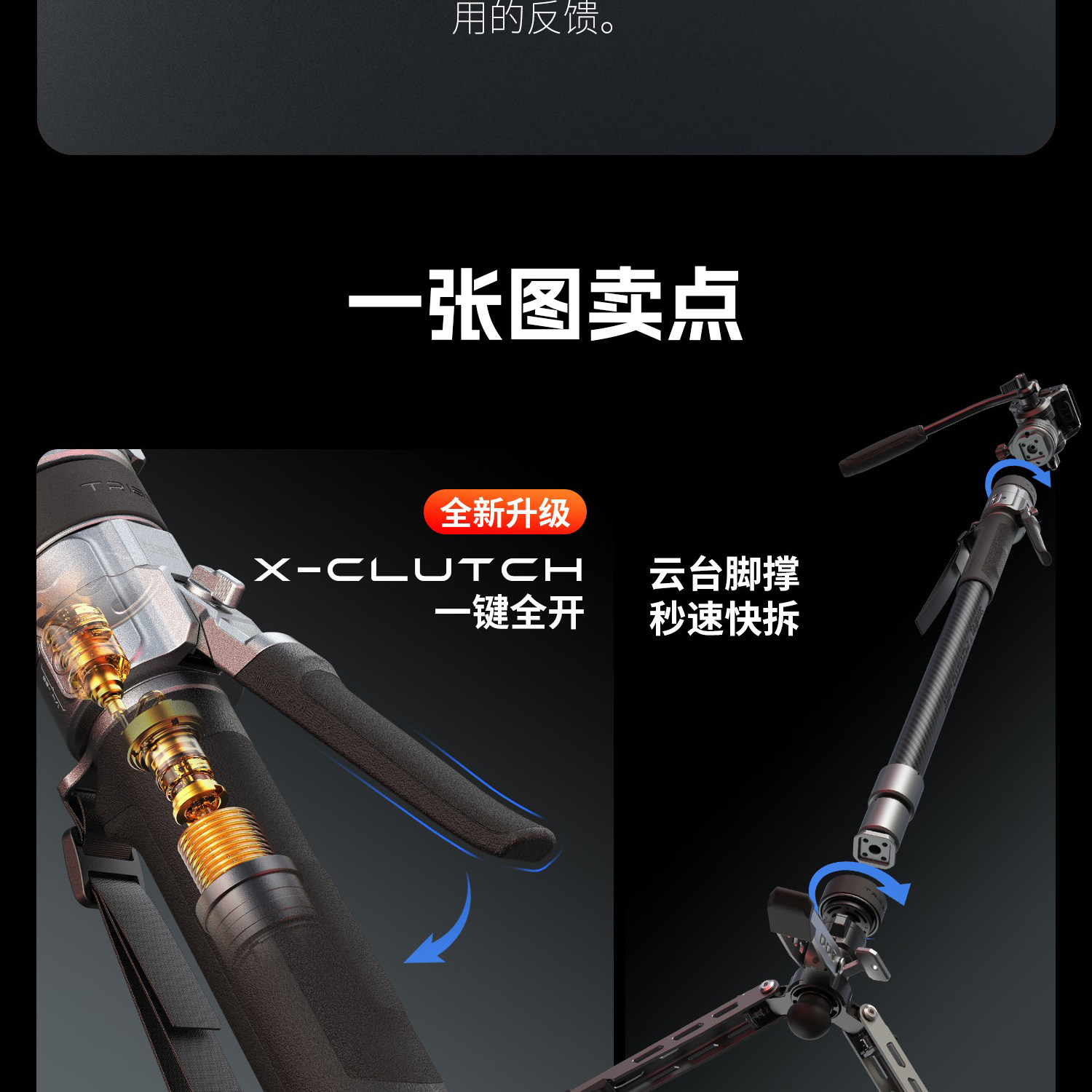 SmallRig x Potato Jet 6286 TRIBEX PRO X-Clutch Hydraulic Monopod for Video 一鍵全開液壓單腳架 圖文描述 04