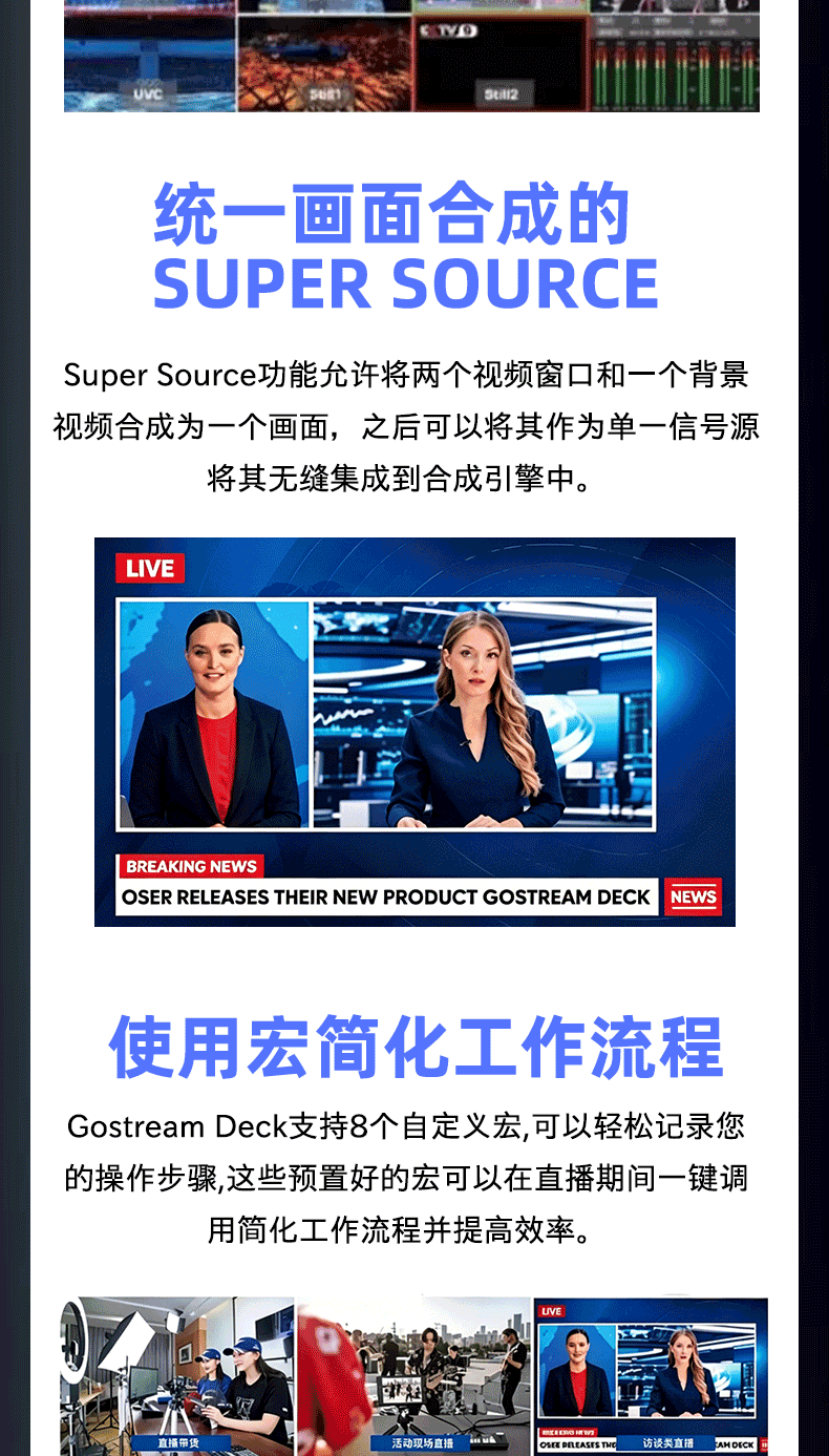 OSEE GoStream Deck HDMI/USB Live Streaming Video Switcher 切換台 圖文描述 06