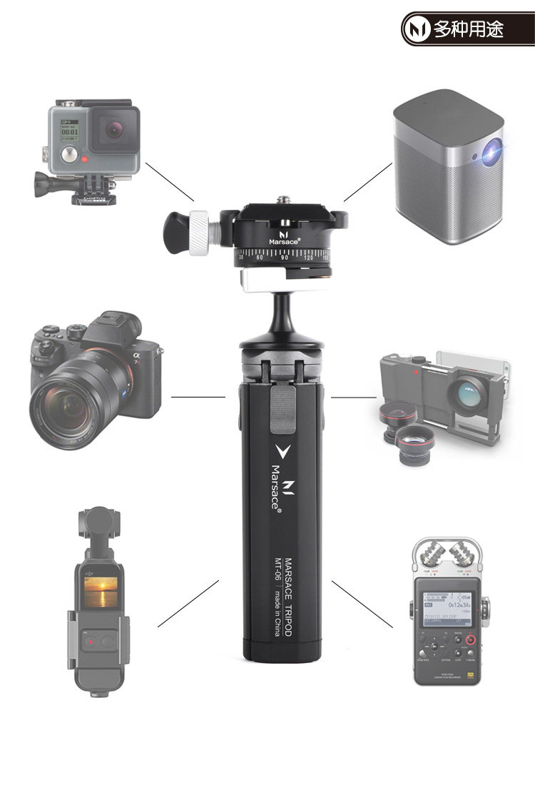 Marsace 馬小路 MT-06 Mini Tabletop Tripod Kit 迷你桌面三腳架套裝 圖文描述 19