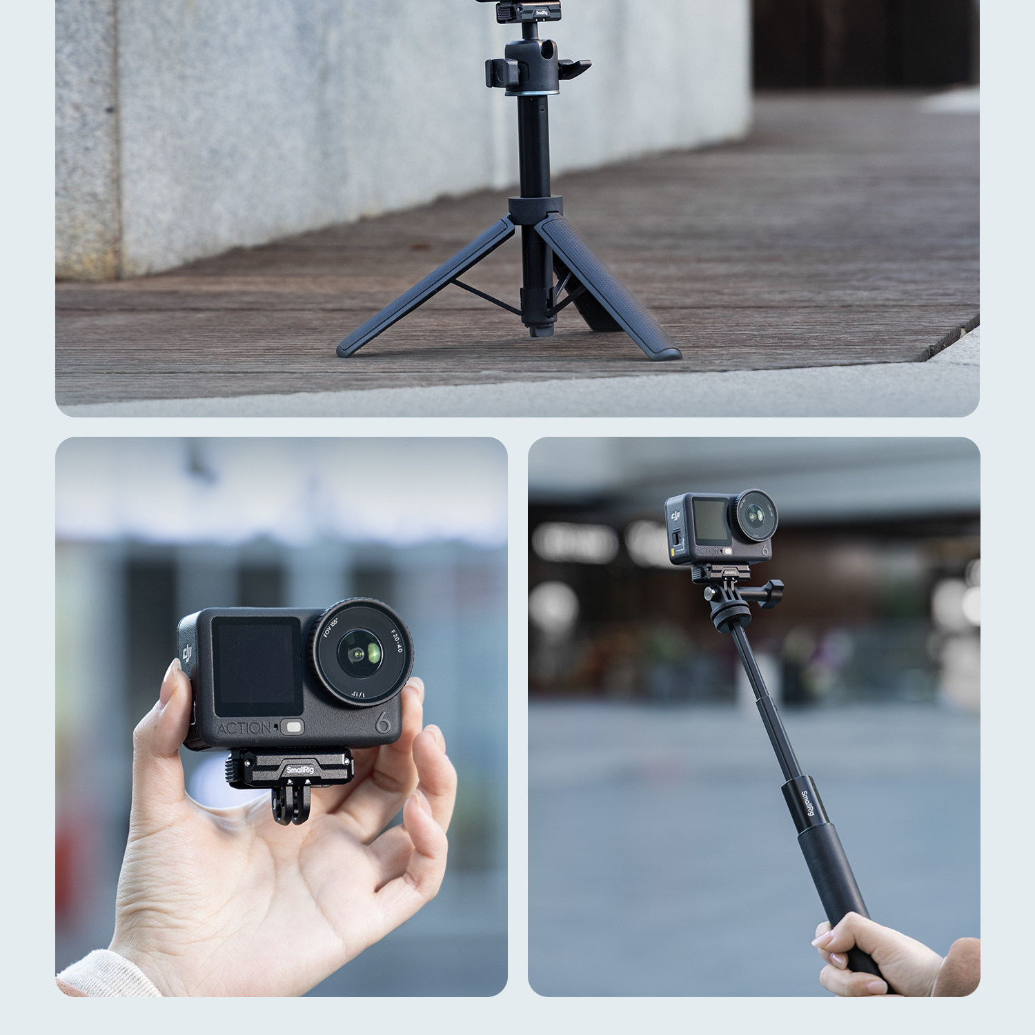 SmallRig 5890 Dual-Mount Support for DJI Osmo Action 6 / Nano 運動相機轉接座 圖文描述 15
