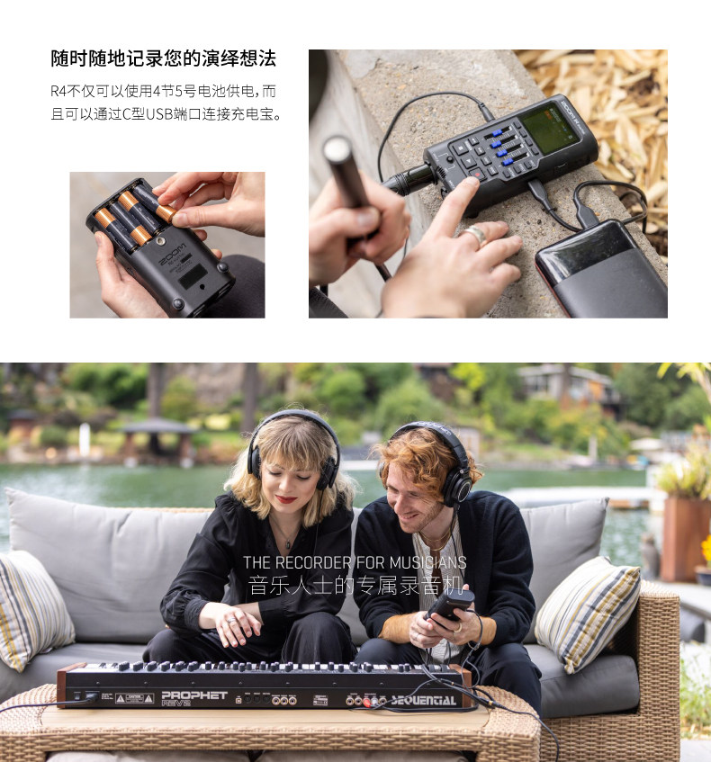 Zoom R4 MultiTrak 32-Bit Float 4-Track Recorder 圖文描述 05