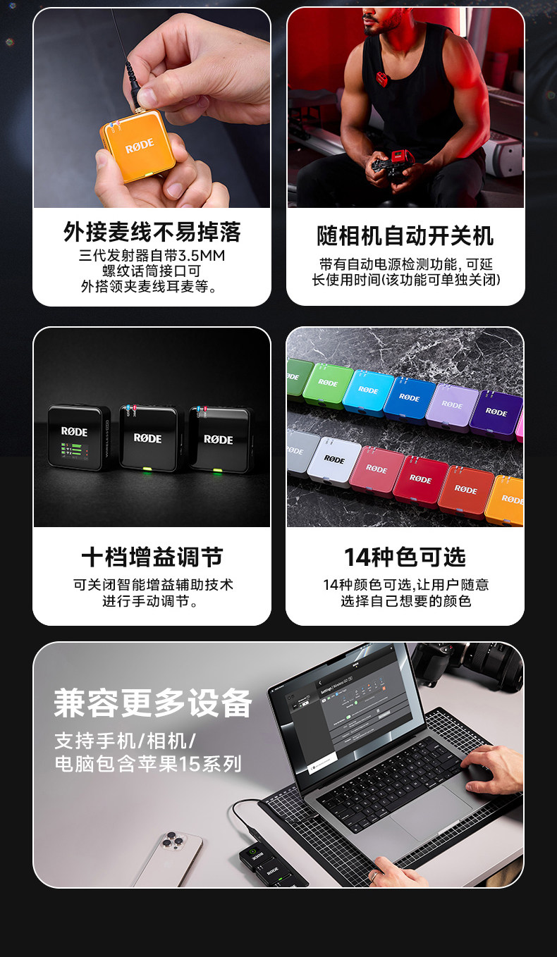 RODE Wireless GO III (Gen 3) Dual Interview Deal Kit 雙人無線採訪套裝 (黑色) 圖文描述 03