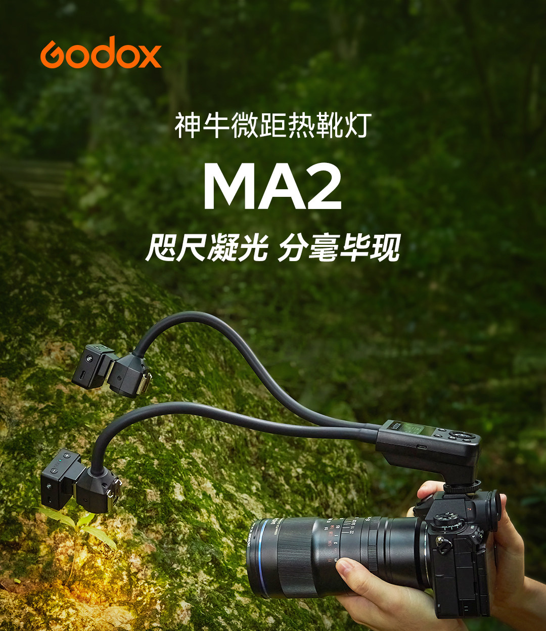 Godox 神牛 MA2 Flexible Macro Twin Light 可調柔性雙頭微距補光燈 圖文描述 01