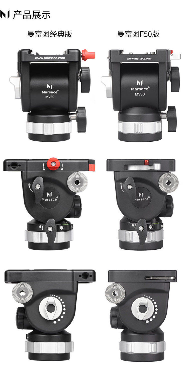 Marsace 馬小路 MV30 Video Head - Manfrotto Classic Plate 液壓攝錄雲台（曼富圖經典版） 圖文描述 21