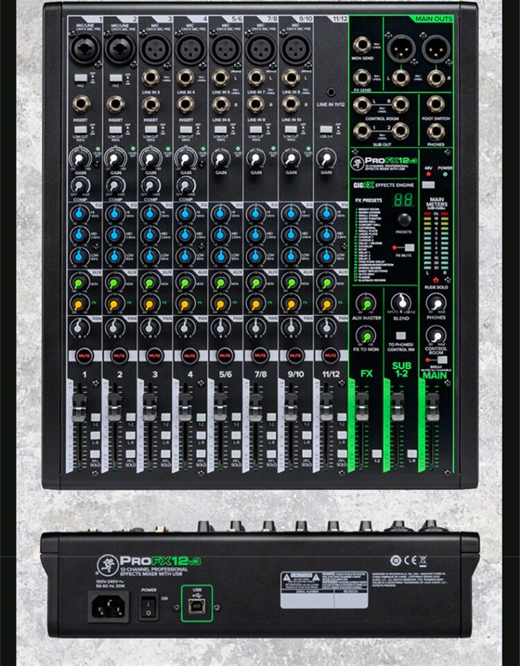 Mackie ProFX16v3 16-CH Professional USB Effects Mixer 圖文描述 07