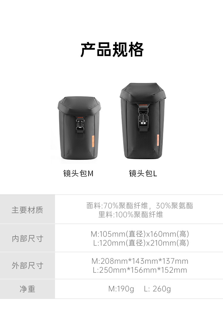 PGYTECH P-CB-253 Lens Case Large 鏡頭袋 圖文描述 14