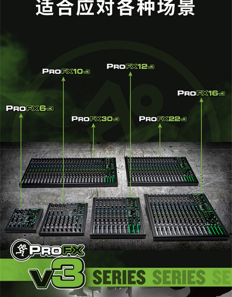 Mackie ProFX16v3 16-CH Professional USB Effects Mixer 圖文描述 15