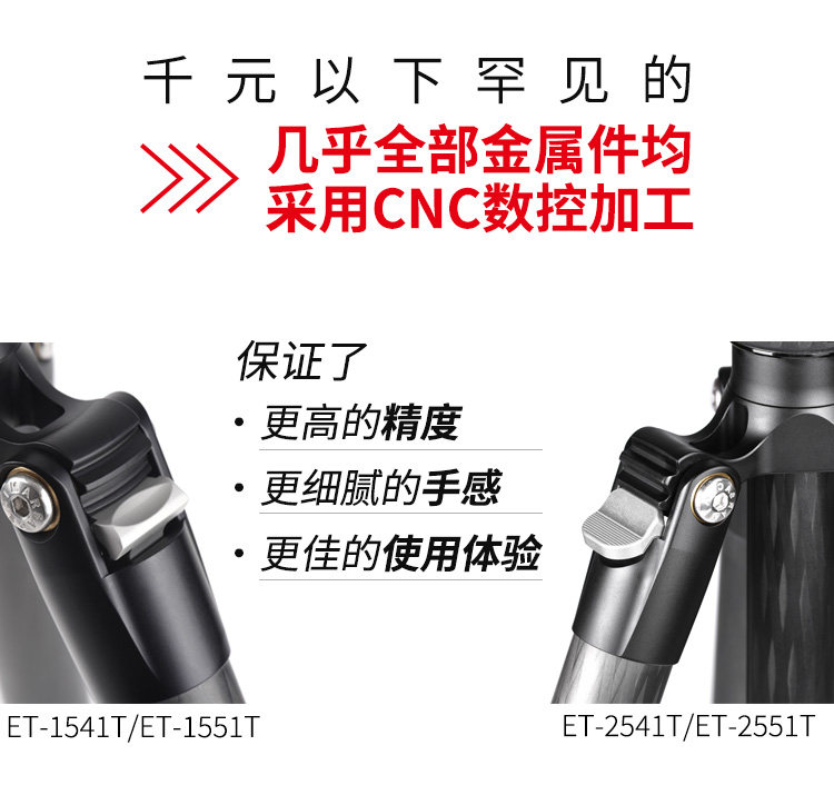 Marsace 馬小路 ET-2551T Travel Tripod Kit 反摺碳纖維三腳架套裝 圖文描述 05