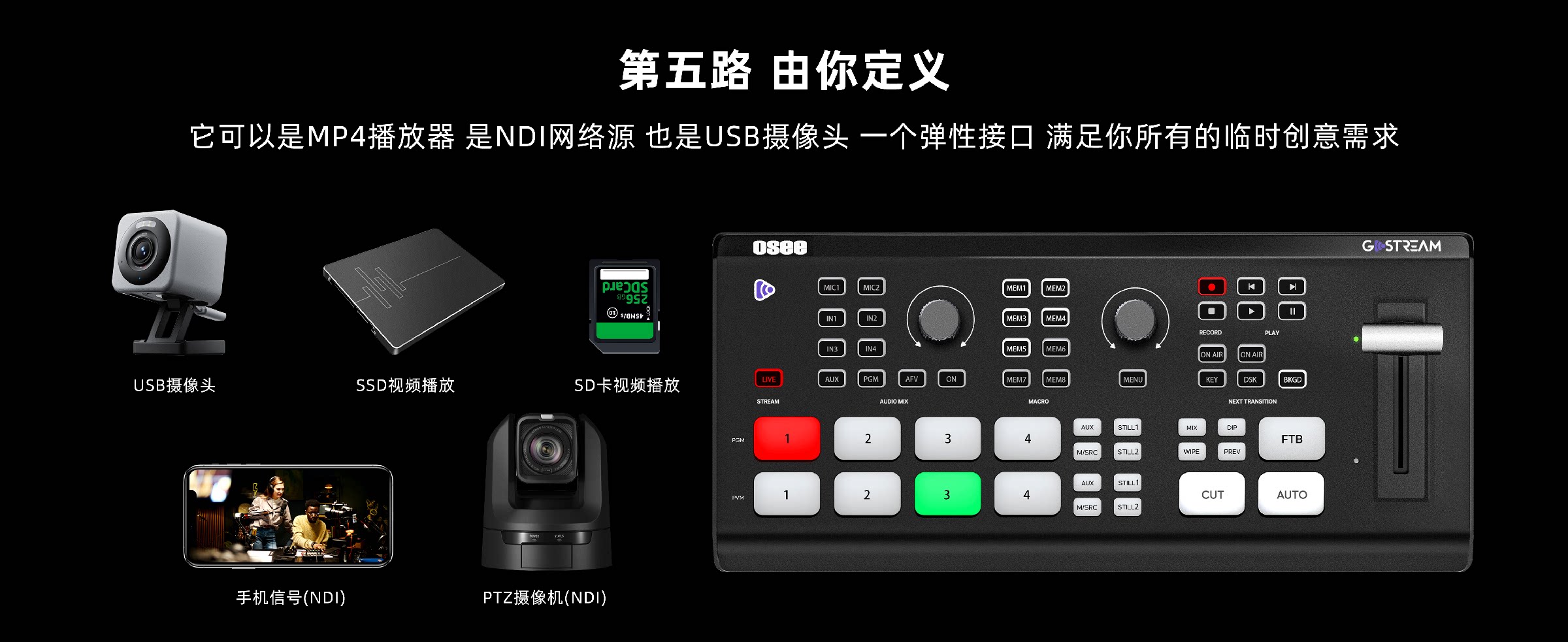 OSEE GoStream Deck 4K HDMI Live Streaming Video Switcher 4K HDMI 直播切換台 圖文描述 08