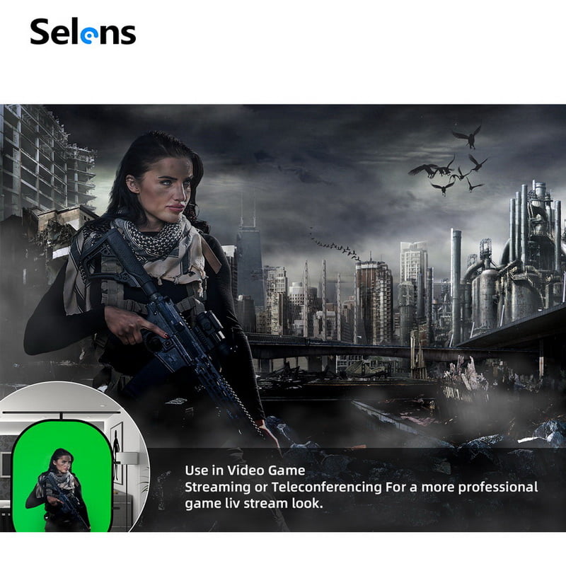 Selens 150 x 200cm 藍綠雙面可折疊背景板圖文 02