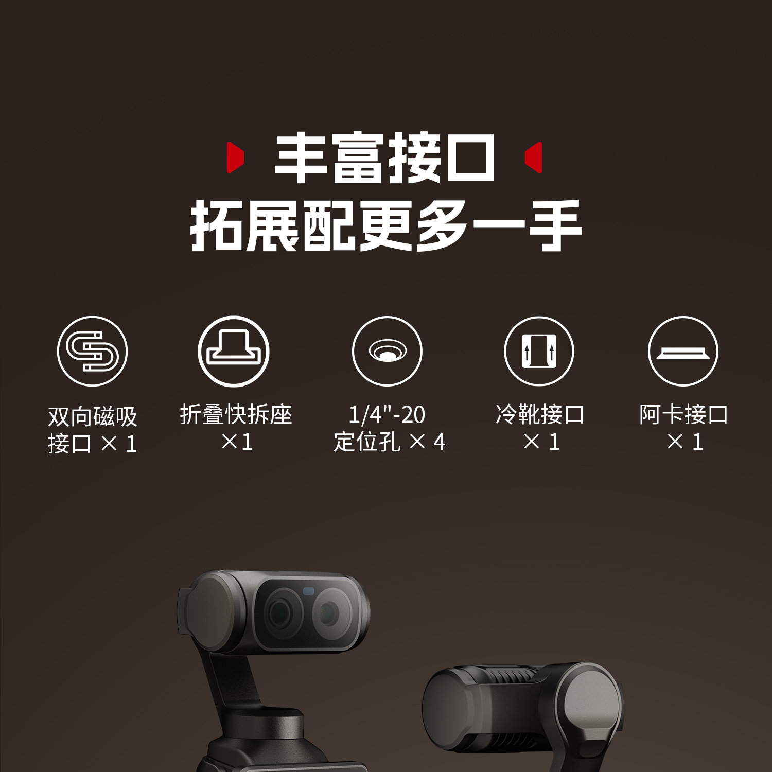 SmallRig 6824 Attachable Mount for Insta360 Luna Ultra / Luna Pro 磁吸安裝支架 圖文描述 04
