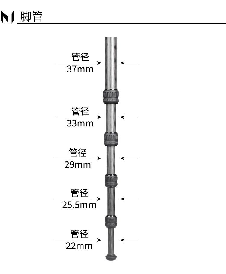 Marsace 馬小路 MT45S Columnless Carbon Fibre Tripod Legs 無中軸碳纖維三腳架（不含雲台） 圖文描述 04