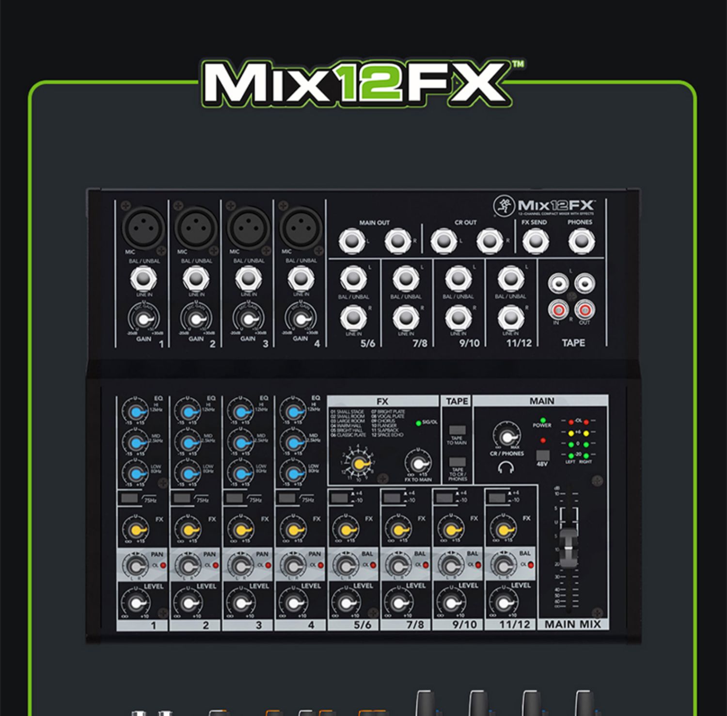 Mackie MIX8 8-CH Compact Mixer 圖文描述 11