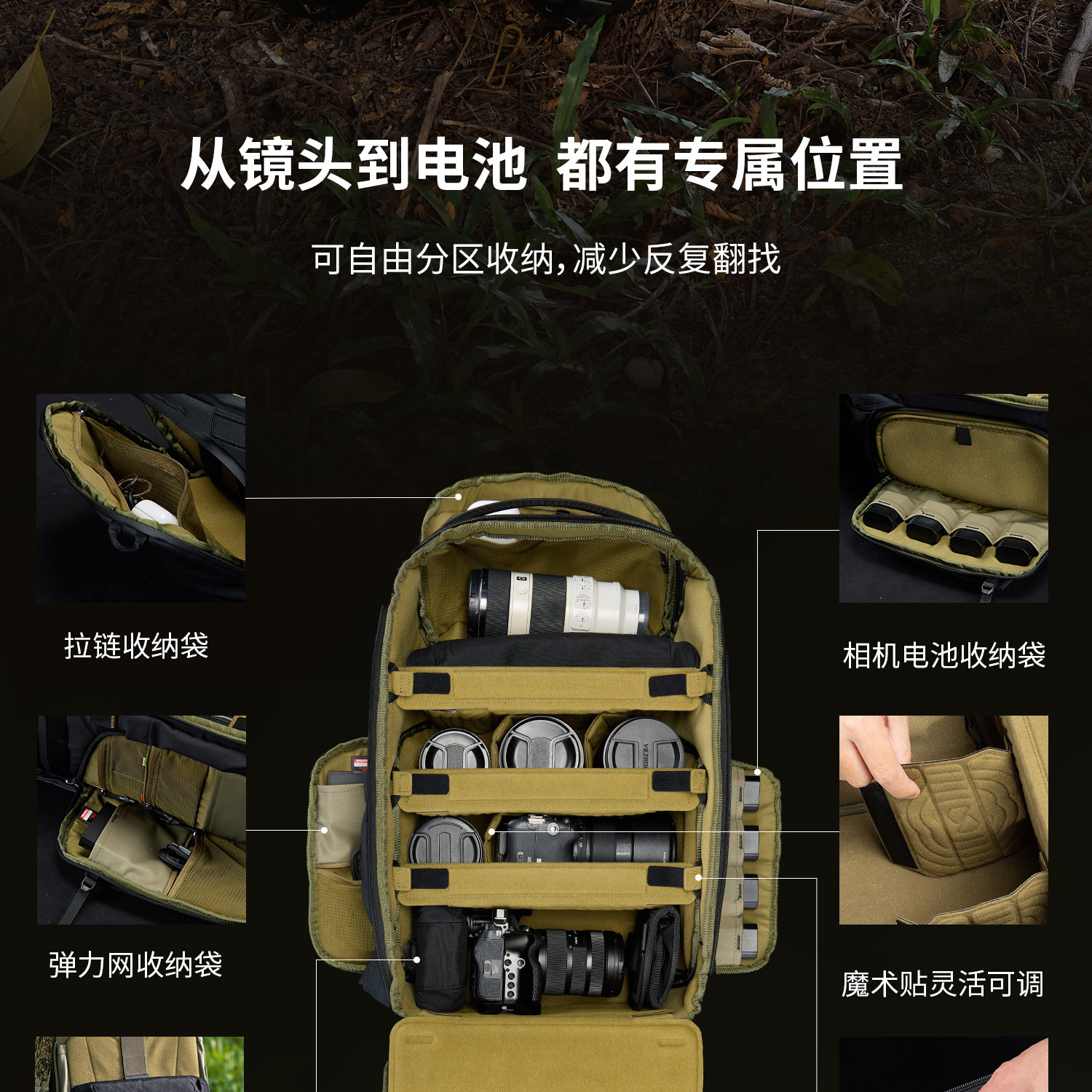 SmallRig 6521 Professional Outdoor Backpack 25L 攝影背囊 圖文描述 12