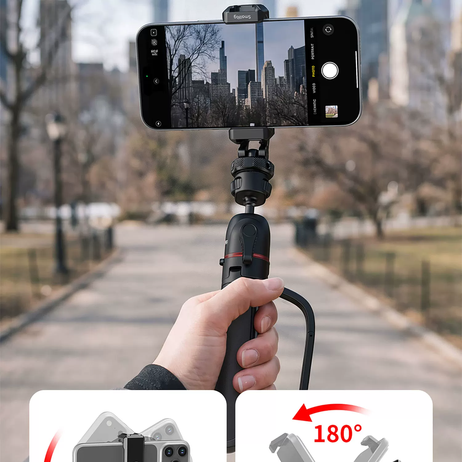 SmallRig 6661 PC-T1 Metal Phone Clamp with Triple Cold Shoe Mounts 多功能冷靴手機夾 圖文描述 05