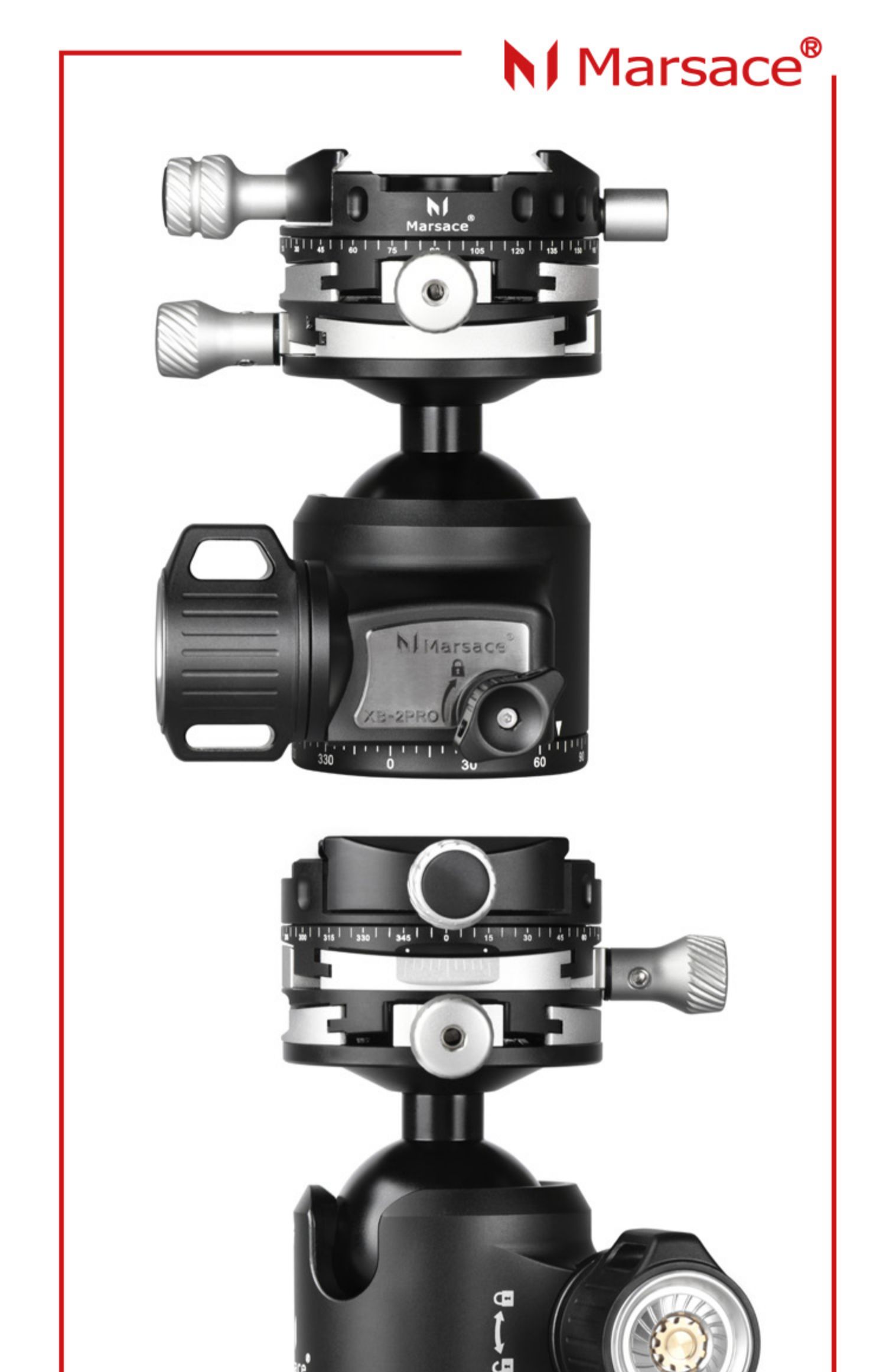 Marsace 馬小路 XB-2PRO 3-in-1 Geared Ball Head 三合一齒輪球形雲台 圖文描述 01