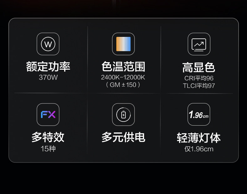 Nanlite 南光 PavoSlim 360C 4x2 RGBWW LED Panel Light with CRMX 面板燈 圖文描述 02