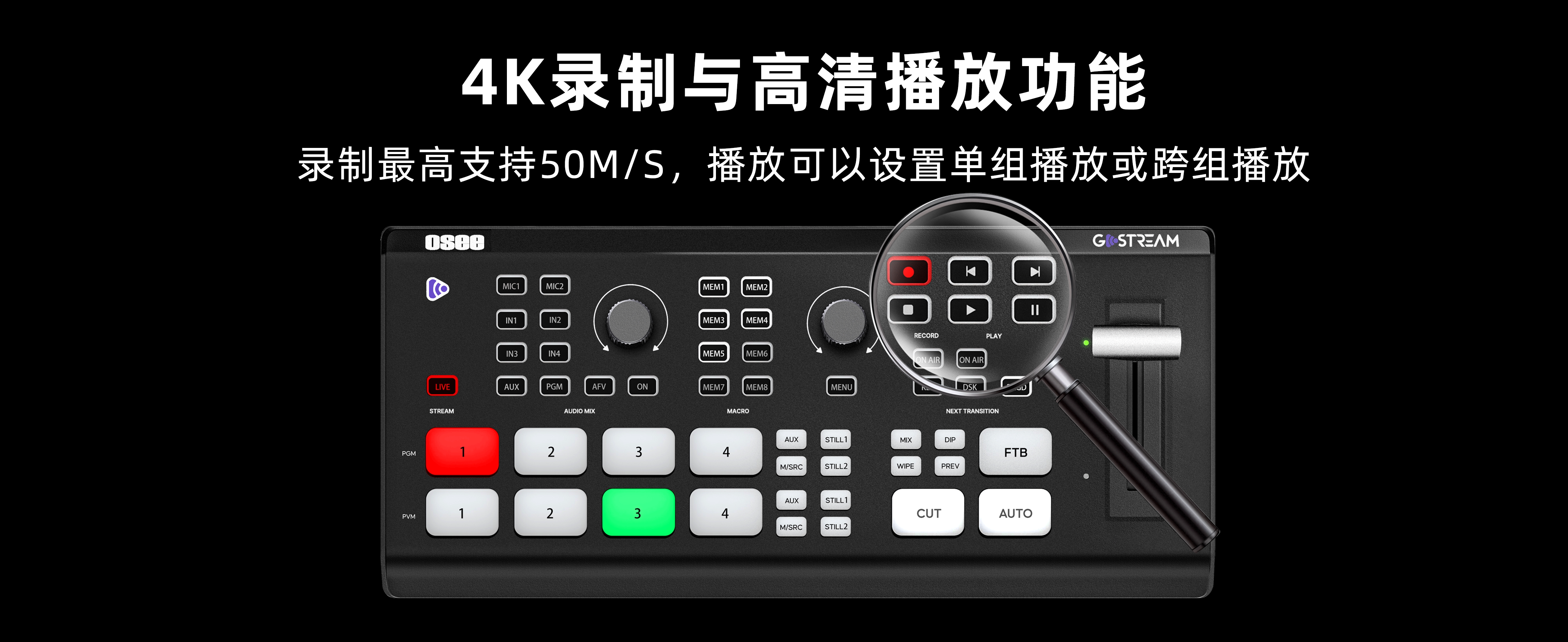 OSEE GoStream Deck 4K HDMI Live Streaming Video Switcher 4K HDMI 直播切換台 圖文描述 13