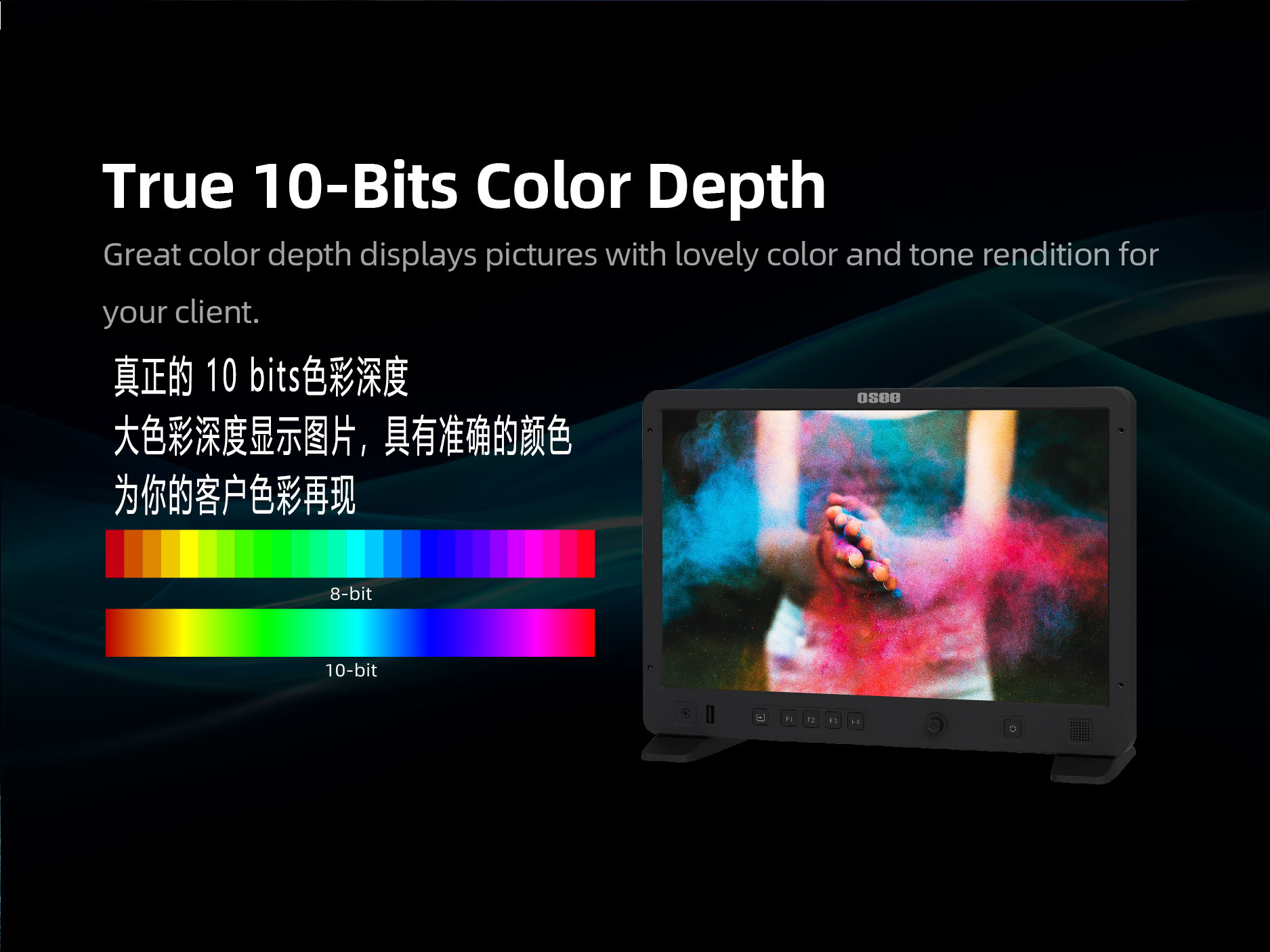 OSEE Mega 15S 15.4" Ultra-Bright HDR Field Production Monitor (V-Mount) 專業監視器 圖文描述 05