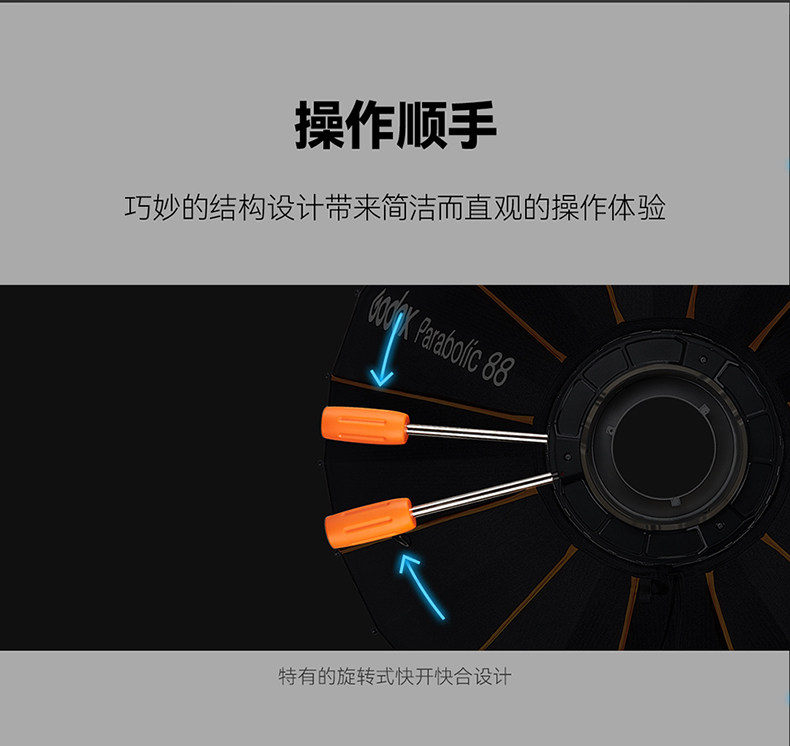Godox 神牛 P88 Parabolic Focusing Reflector Kit 拋物線反射柔光罩套裝 圖文描述 09