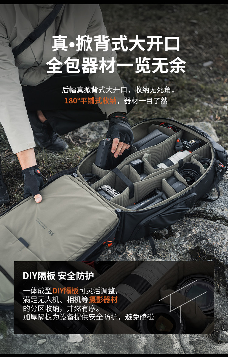 PGYTECH OnePro Focux Backpack 25L 相機背囊（黑色） 圖文描述 09