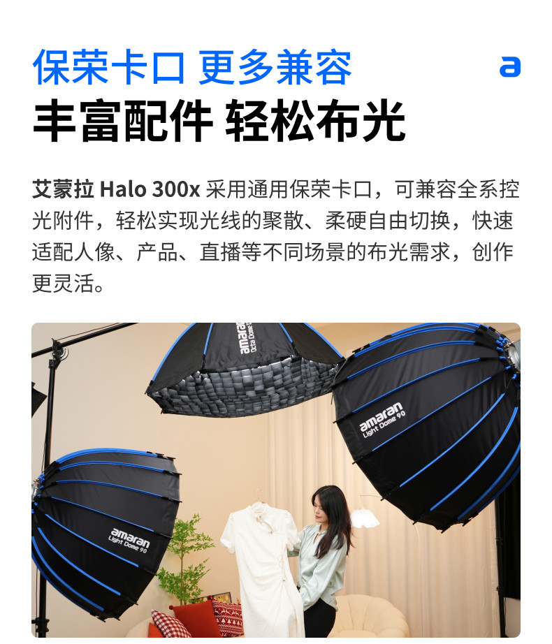 amaran Halo 300x Bi-Color LED Monolight 補光燈 圖文描述 19