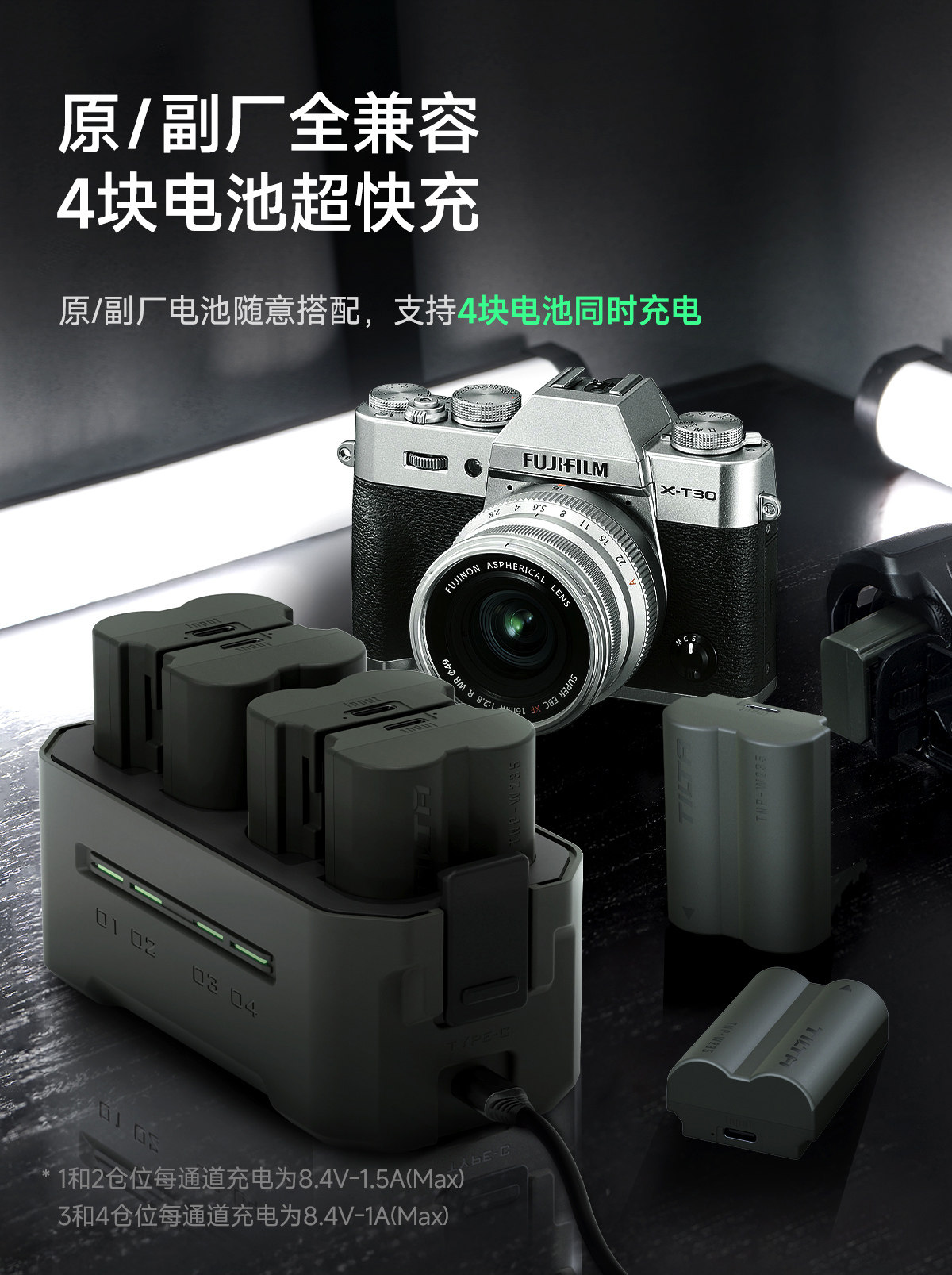 Tilta 鐵頭 TNP-W235-GN NP-W235 2400mAh USB-C 相機電池 圖文描述 06