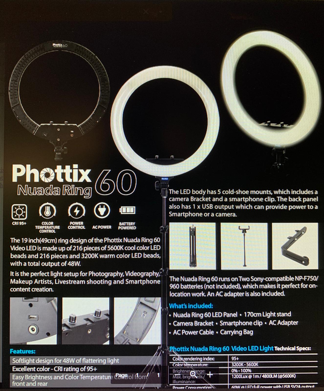 Phottix Nuada Ring 60