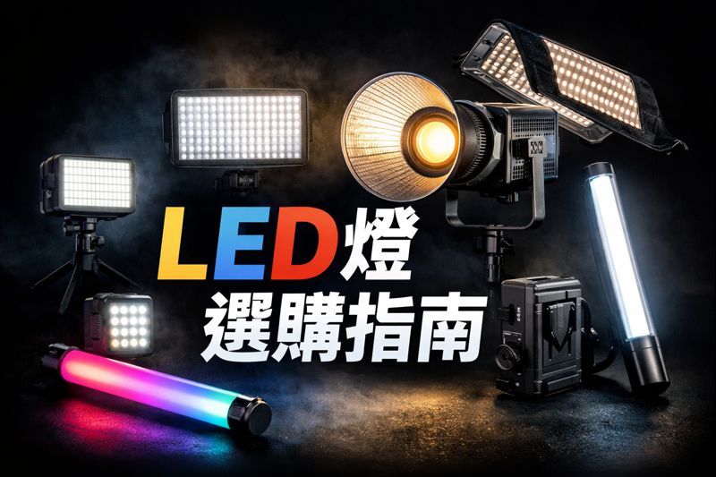 拍片 LED 燈點揀?細燈/COB/Panel/棒型/卷布燈/RGB 一文入門(2026 更新) - Yingkee Photo