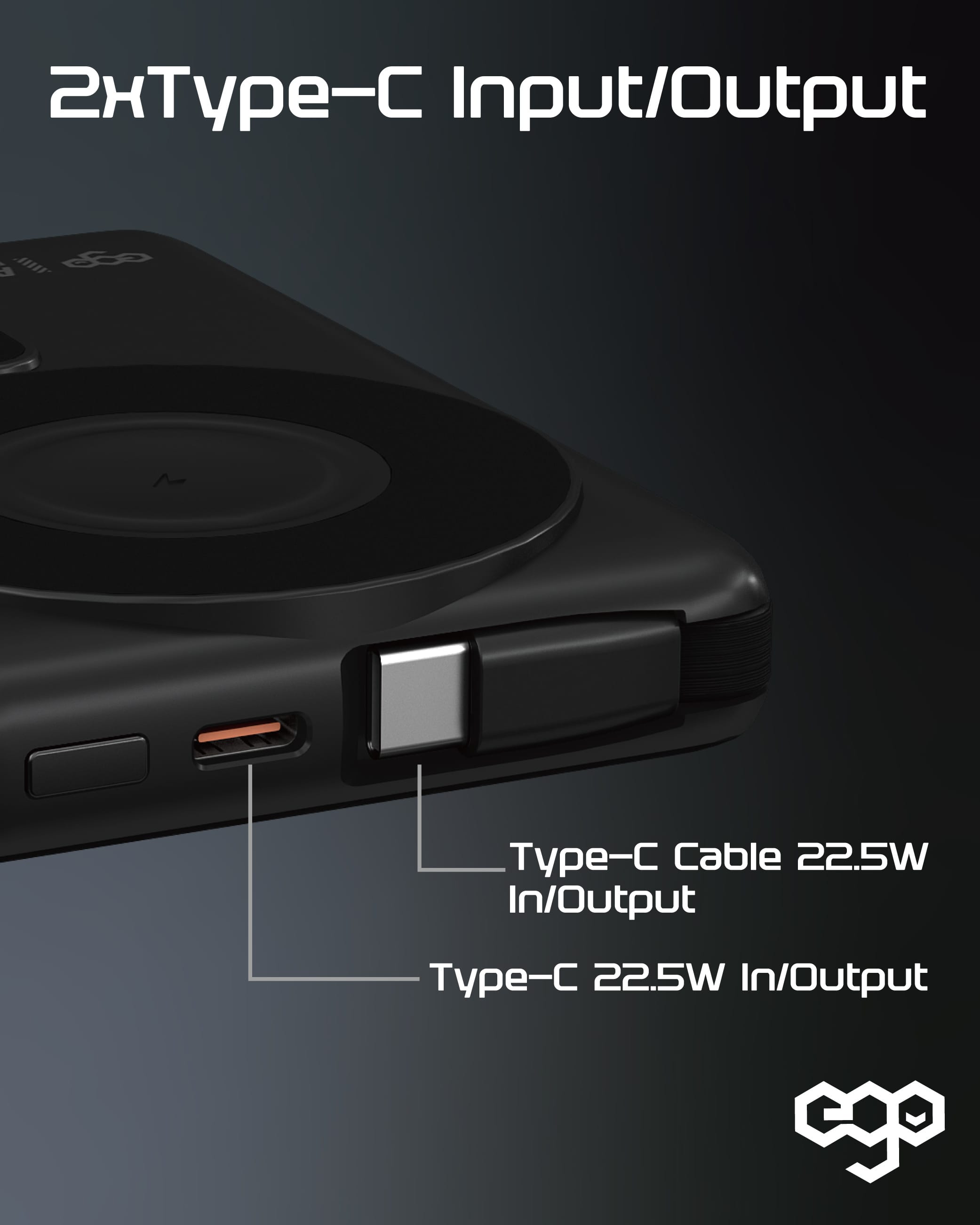 EGO AllyDelivery 4C 10000mAh 5合1 磁吸外置電源 - 黑色 功能及使用說明 05