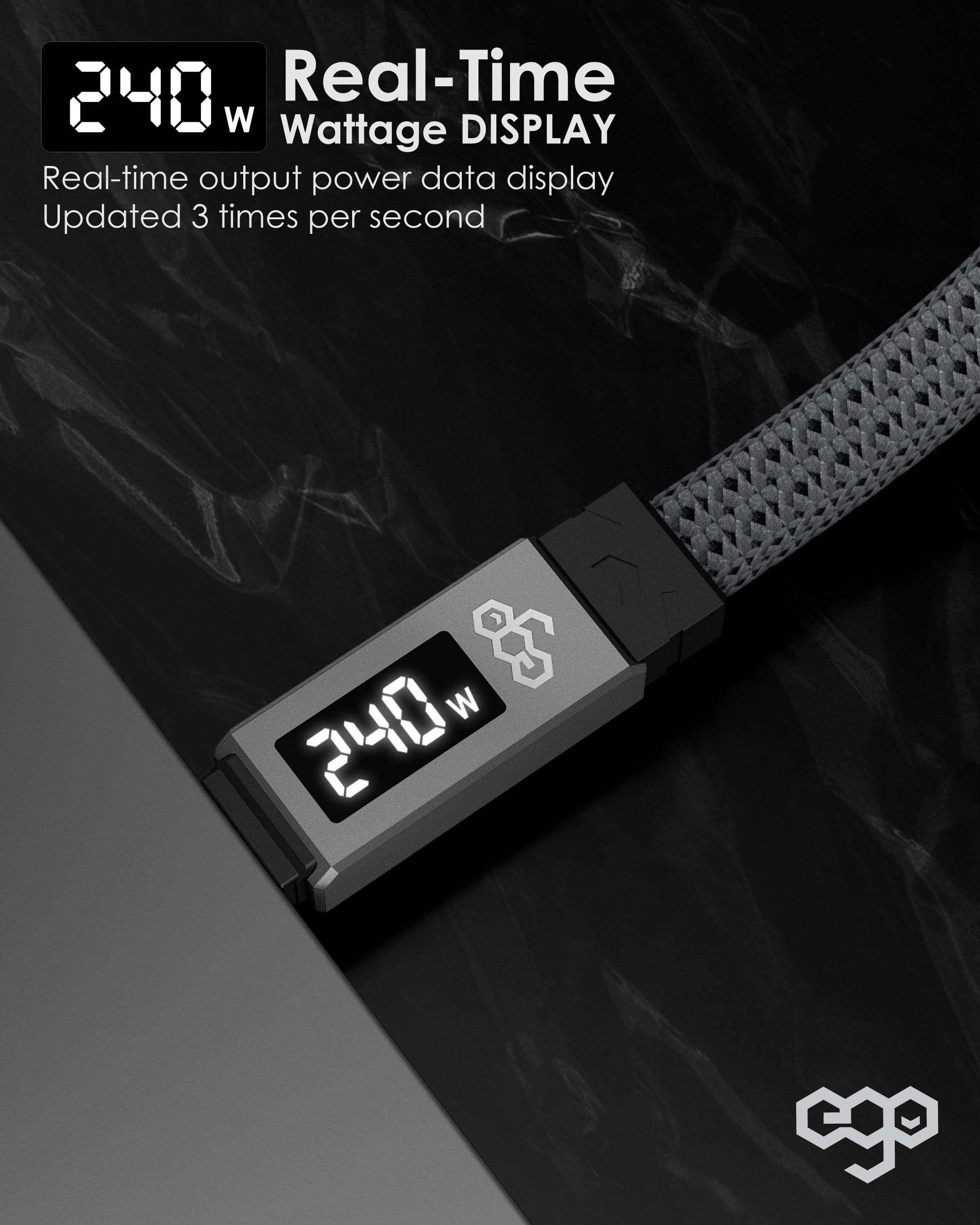 EGO ChargeKey 240W USB4 USB-C 匙扣線 - 灰色 功能及使用說明 02