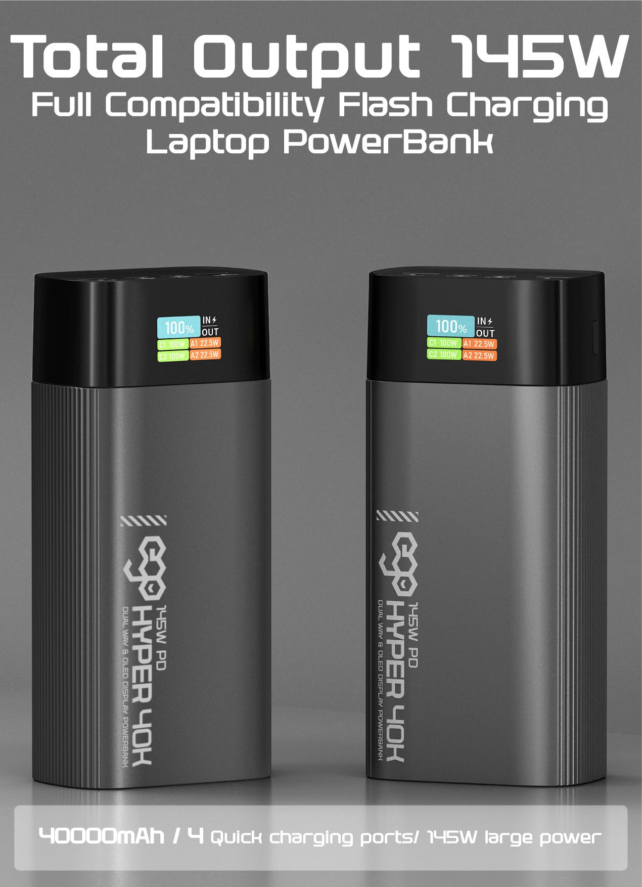 EGO Hyper 40K 40000mAh 145W 外置電源 - 黑色 功能及使用說明 06