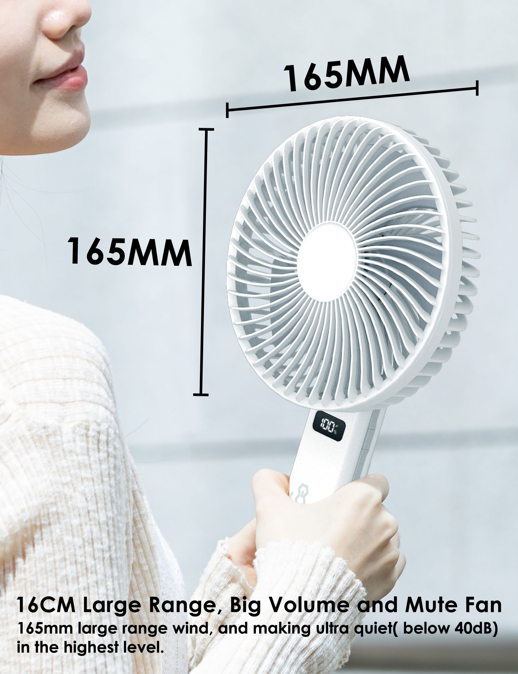 EGO HyFlow 16cm 摺疊風扇 - 灰色 功能及使用說明 03
