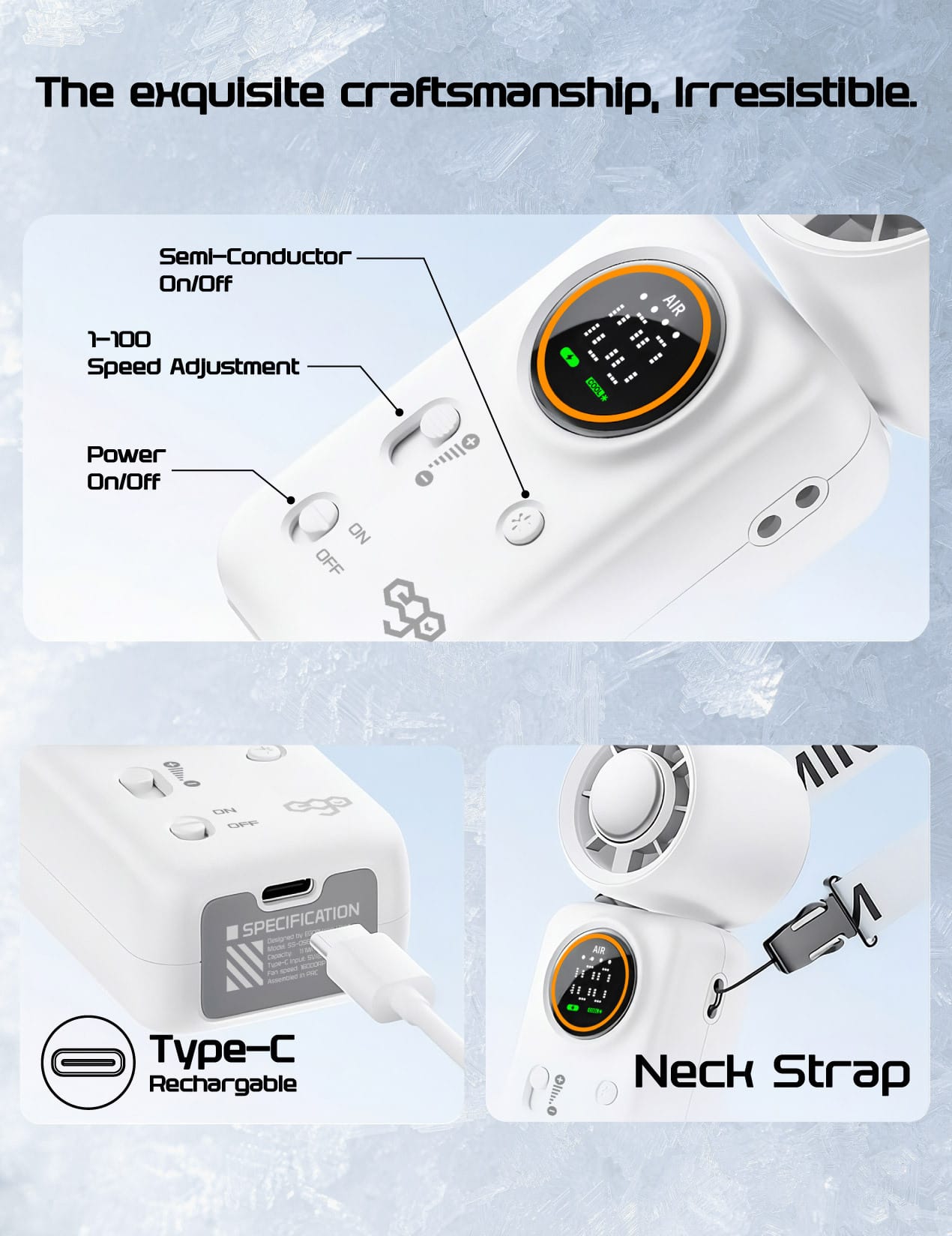 EGO HyFreeze2 Mini 迷你製冷風扇 - 黑色 功能及使用說明 02