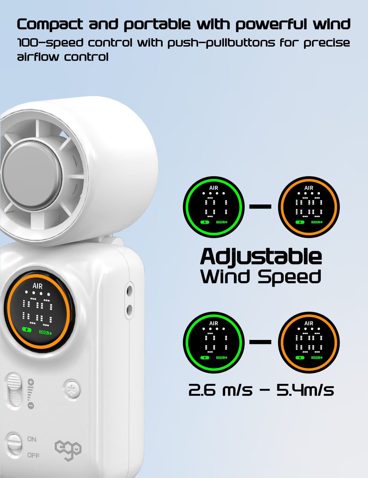 EGO HyFreeze2 Mini 迷你製冷風扇 - 黑色 功能及使用說明 05