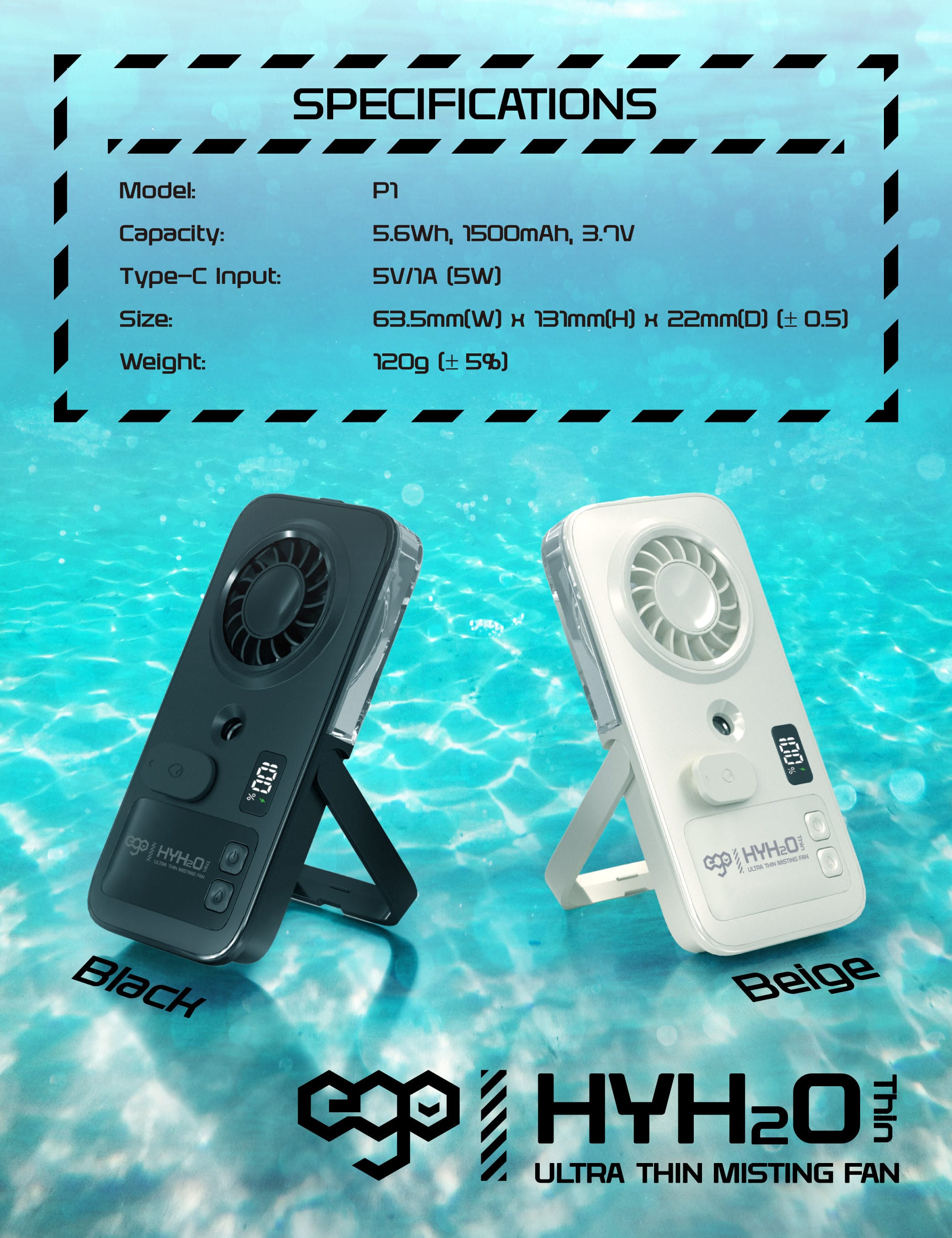 EGO HyH2O Thin 噴霧水冷風扇 - 米色 功能及使用說明 10
