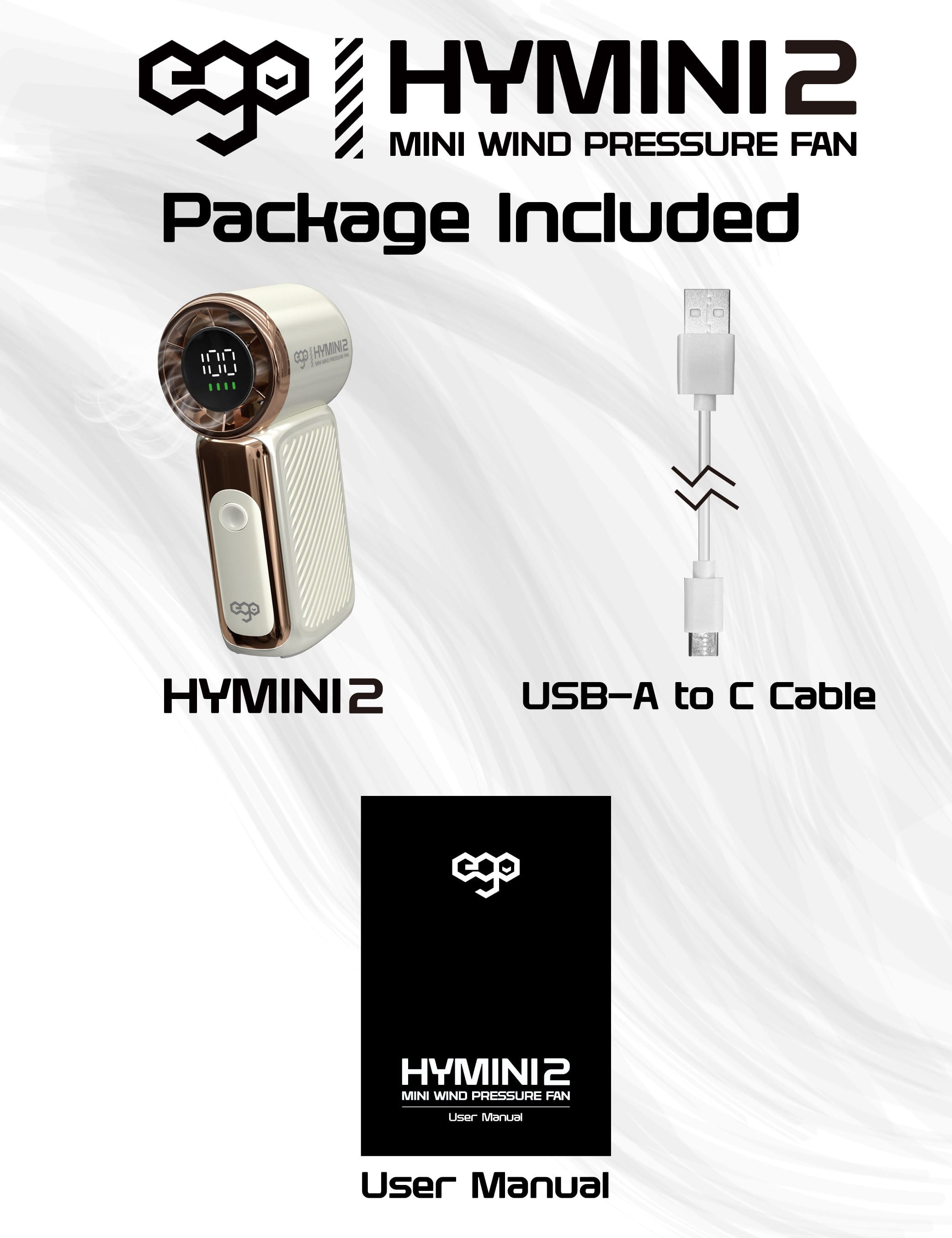EGO HyMini2 迷你手提風扇 - 銀色 功能及使用說明 05
