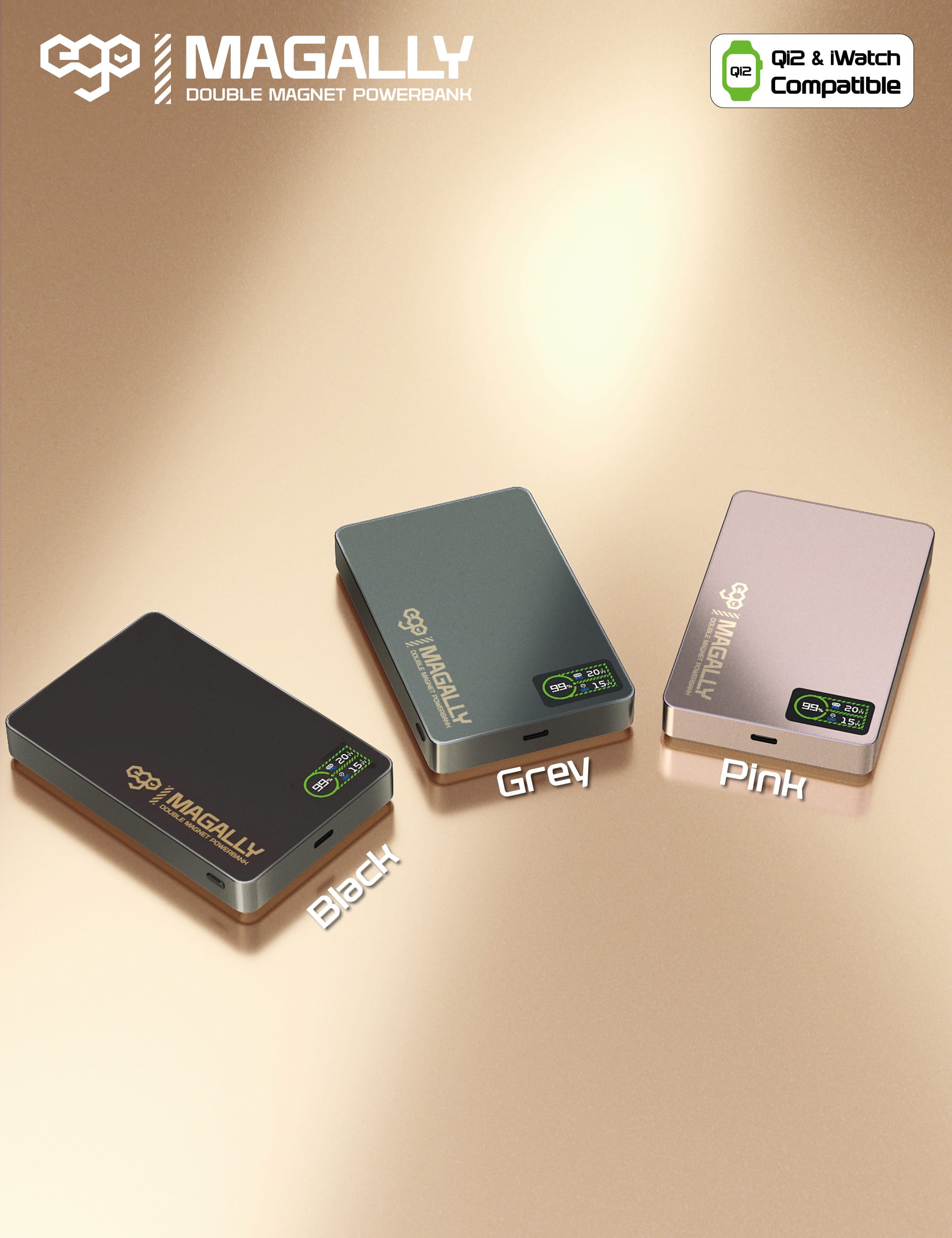 EGO MagAlly 10000mAh Qi2 雙面磁吸外置電源 - 灰色 功能及使用說明 13