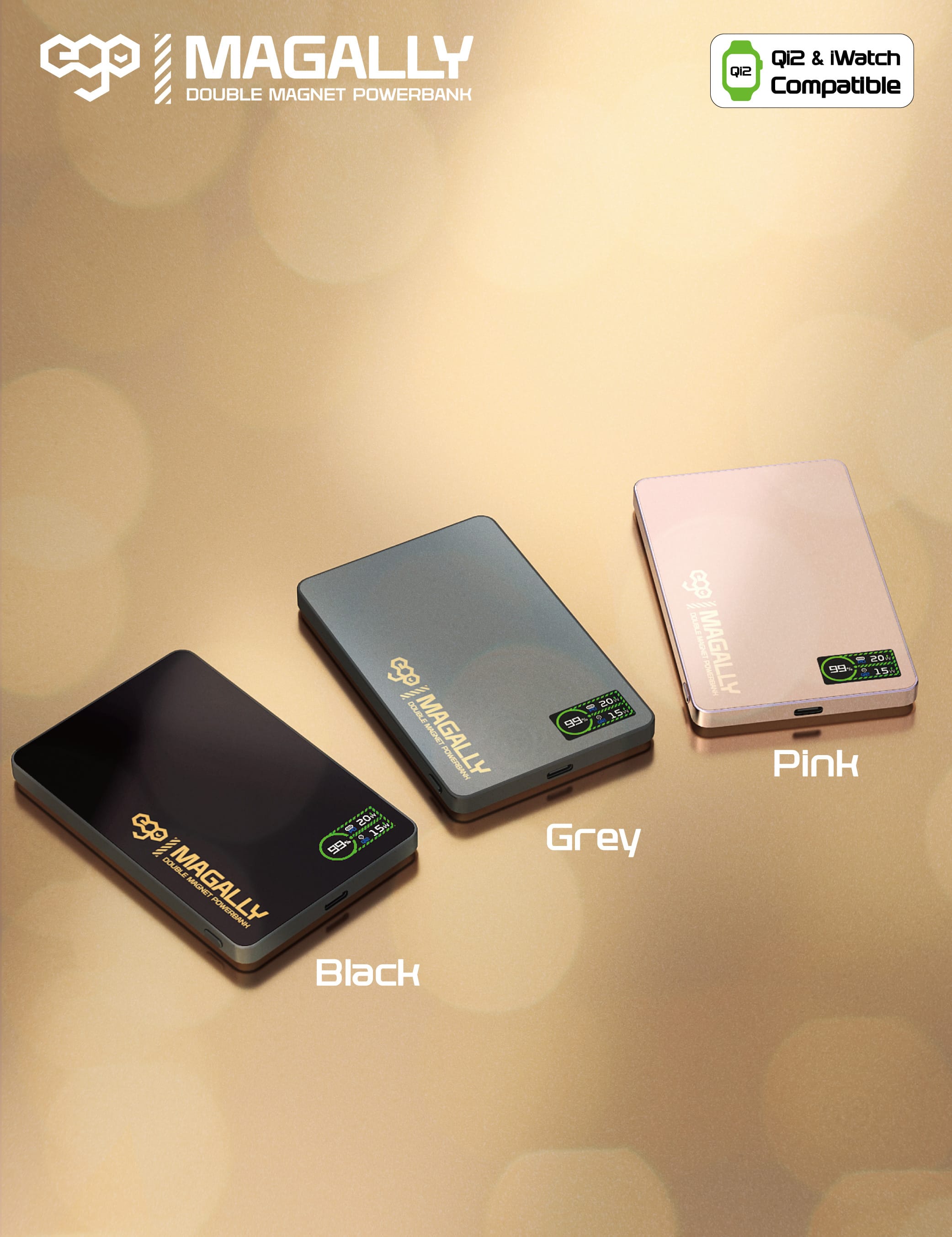 EGO MagAlly 5000mAh Qi2 雙面磁吸外置電源 - 灰色 功能及使用說明 09