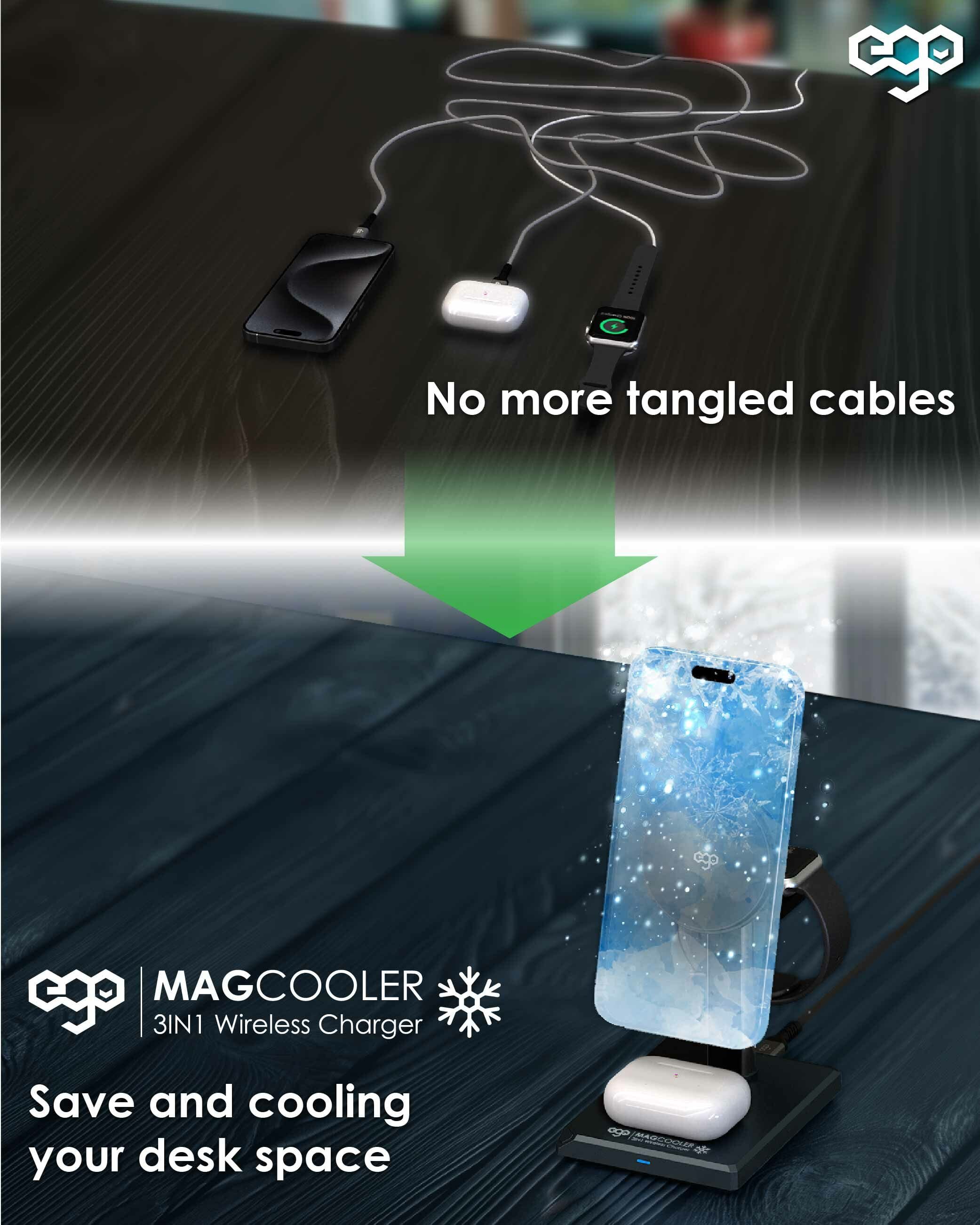 EGO MagCooler 3合1 半導體製冷無線充電座 - 白色 功能及使用說明 03