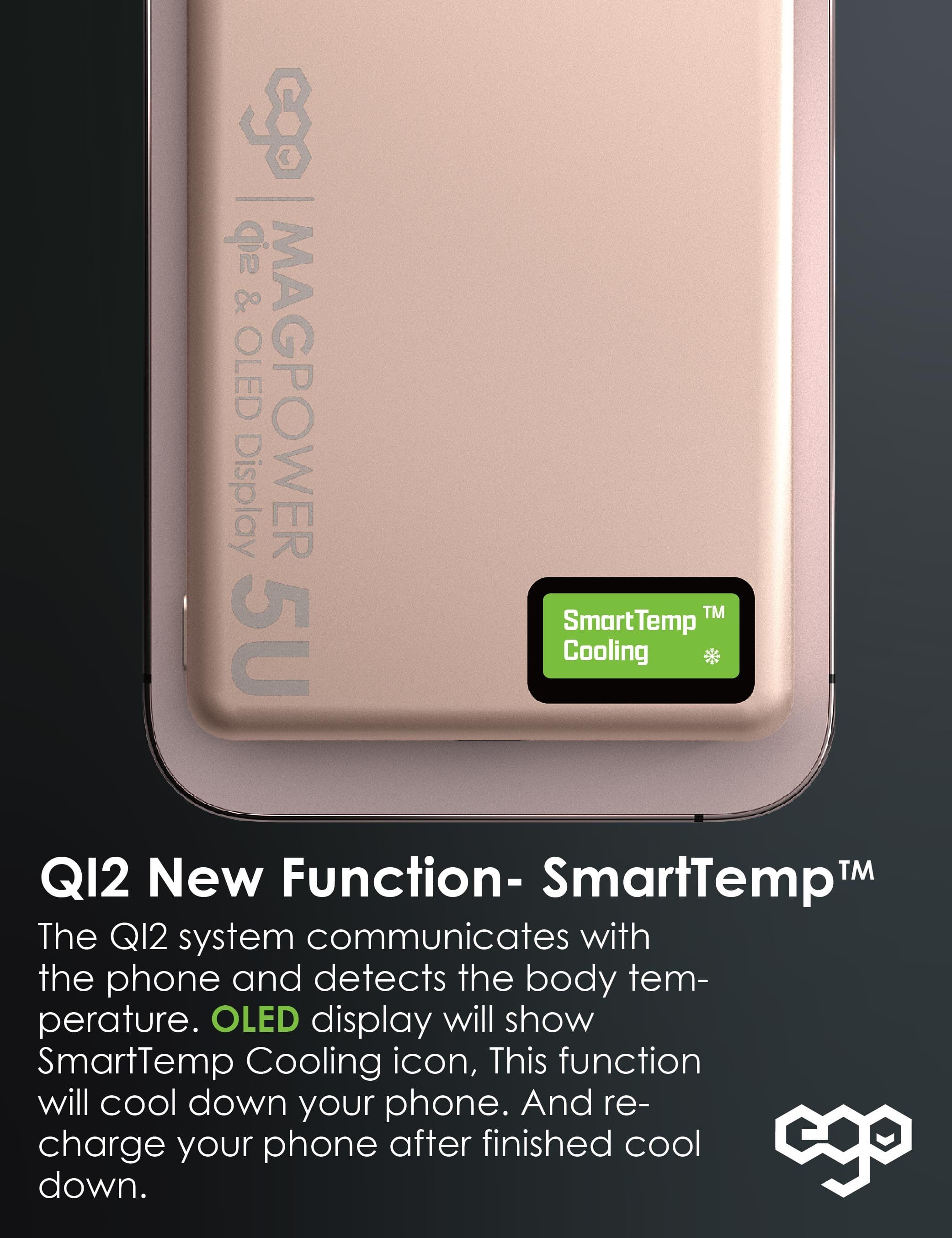 EGO MagPower 5U 5000mAh Qi2 磁吸外置電源 - 白色 功能及使用說明 04