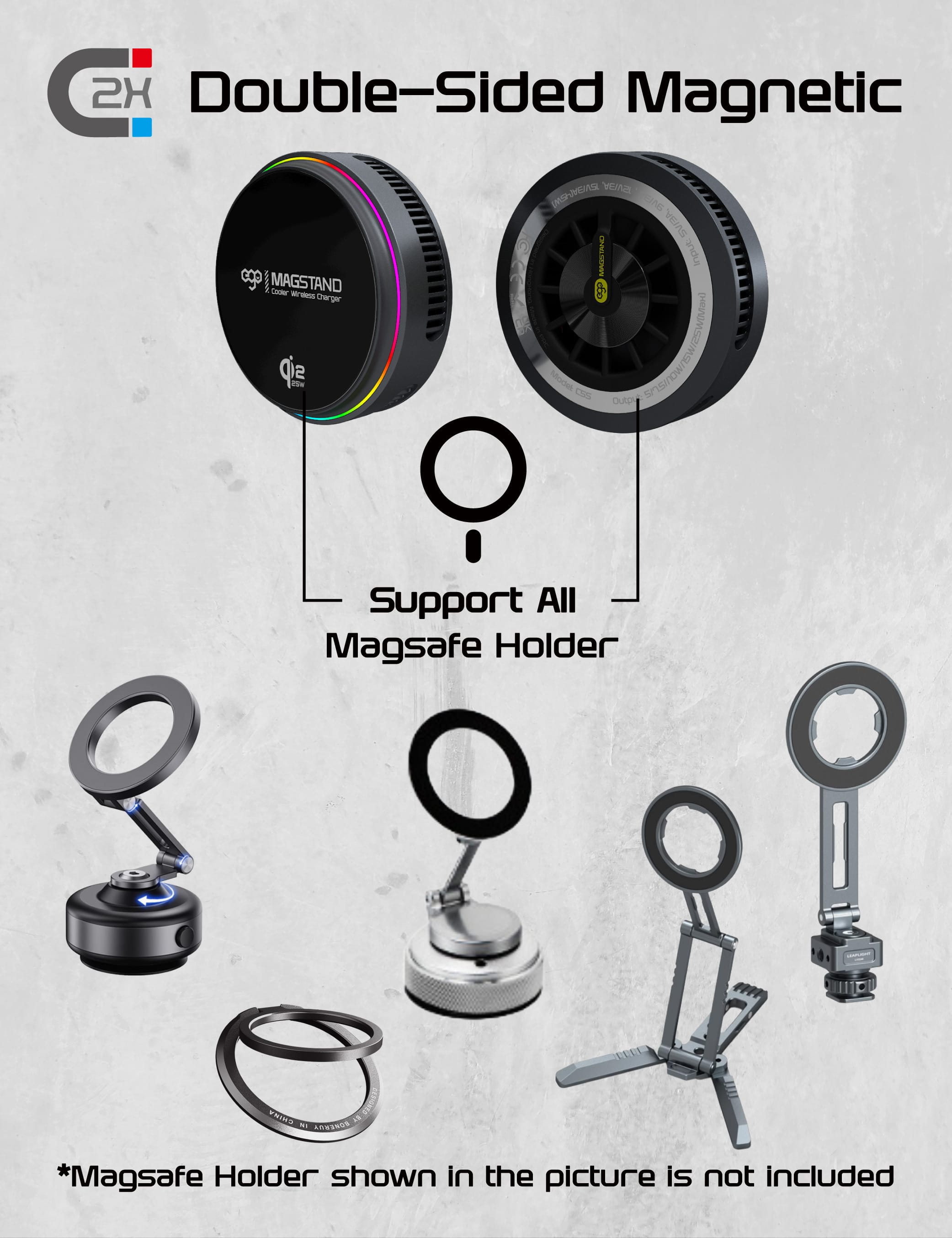 EGO MagStand4 Qi2.2 雙面磁吸製冷充電器 - 黑色 功能及使用說明 08