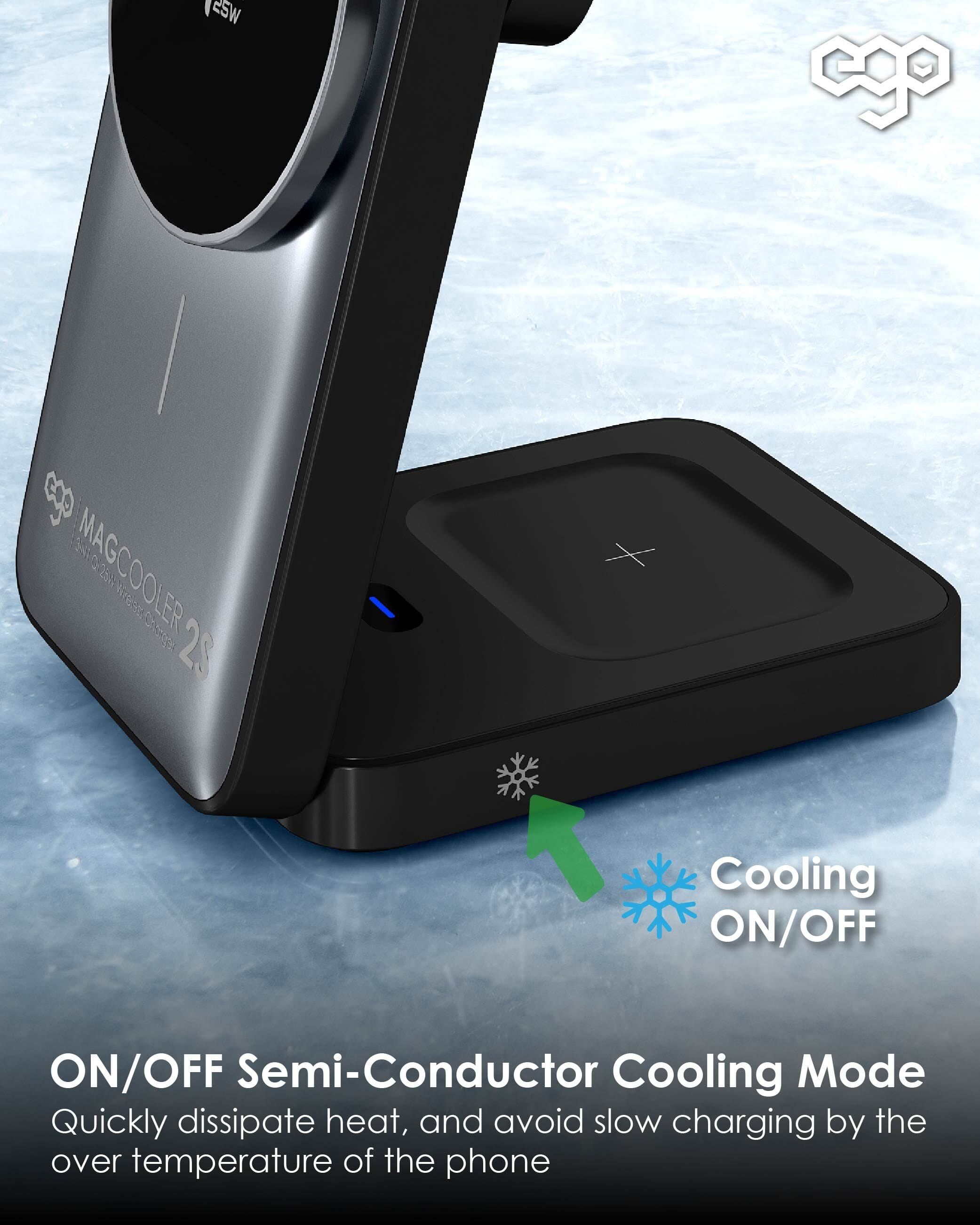 EGO MagCooler 2S 3合1 Qi2.2 製冷無線充電座 - 灰色 功能及使用說明 07