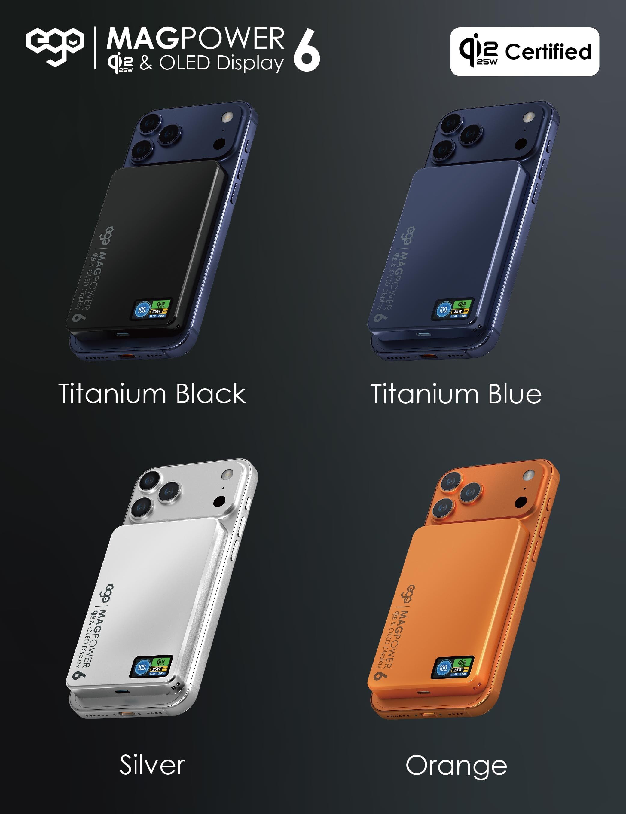 EGO MagPower 6 10000mAh Qi2.2 磁吸外置電源 - 藍色 功能及使用說明 09