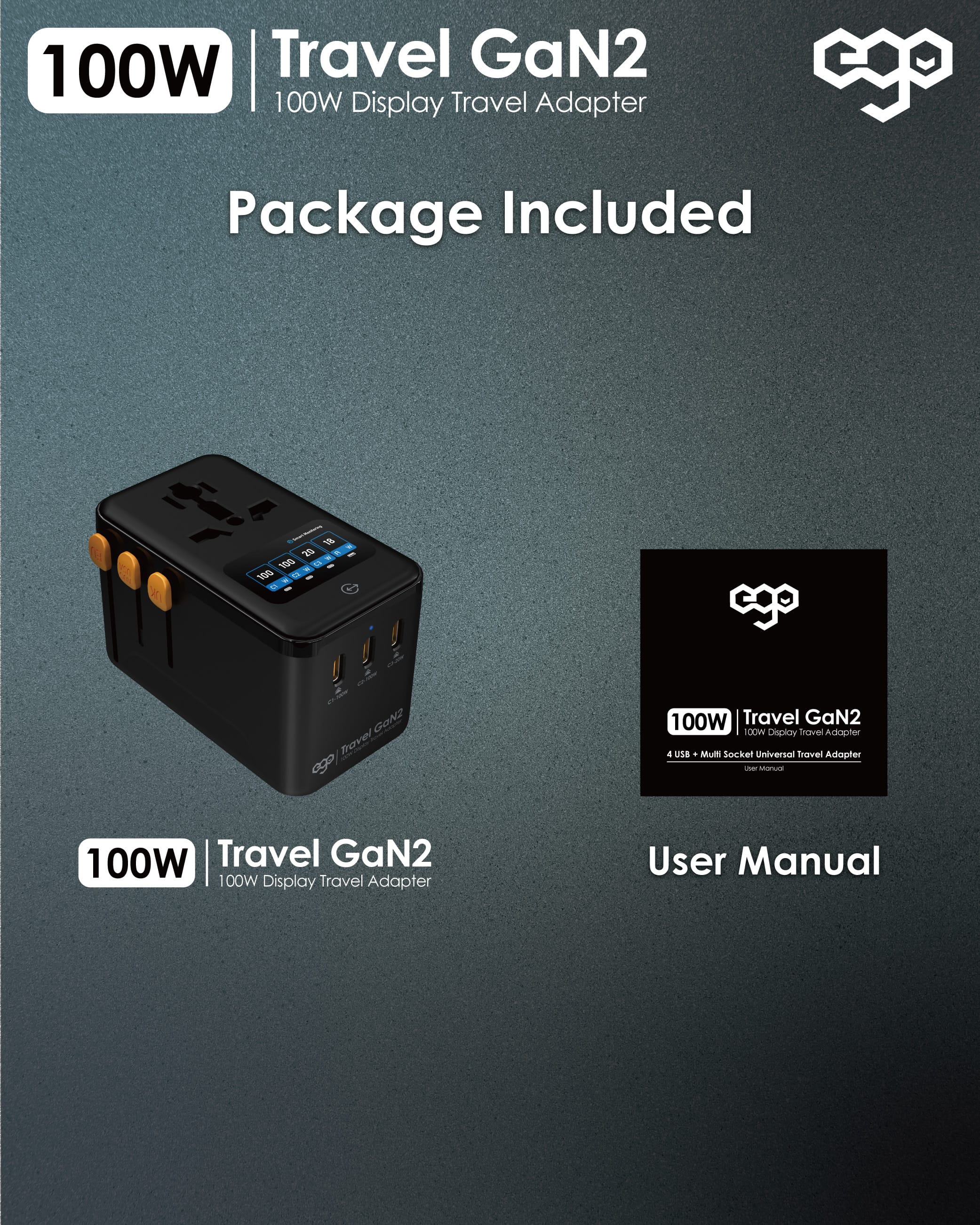 EGO Travel GaN2 100W 4USB 旅行轉插 - 白色 功能及使用說明 10