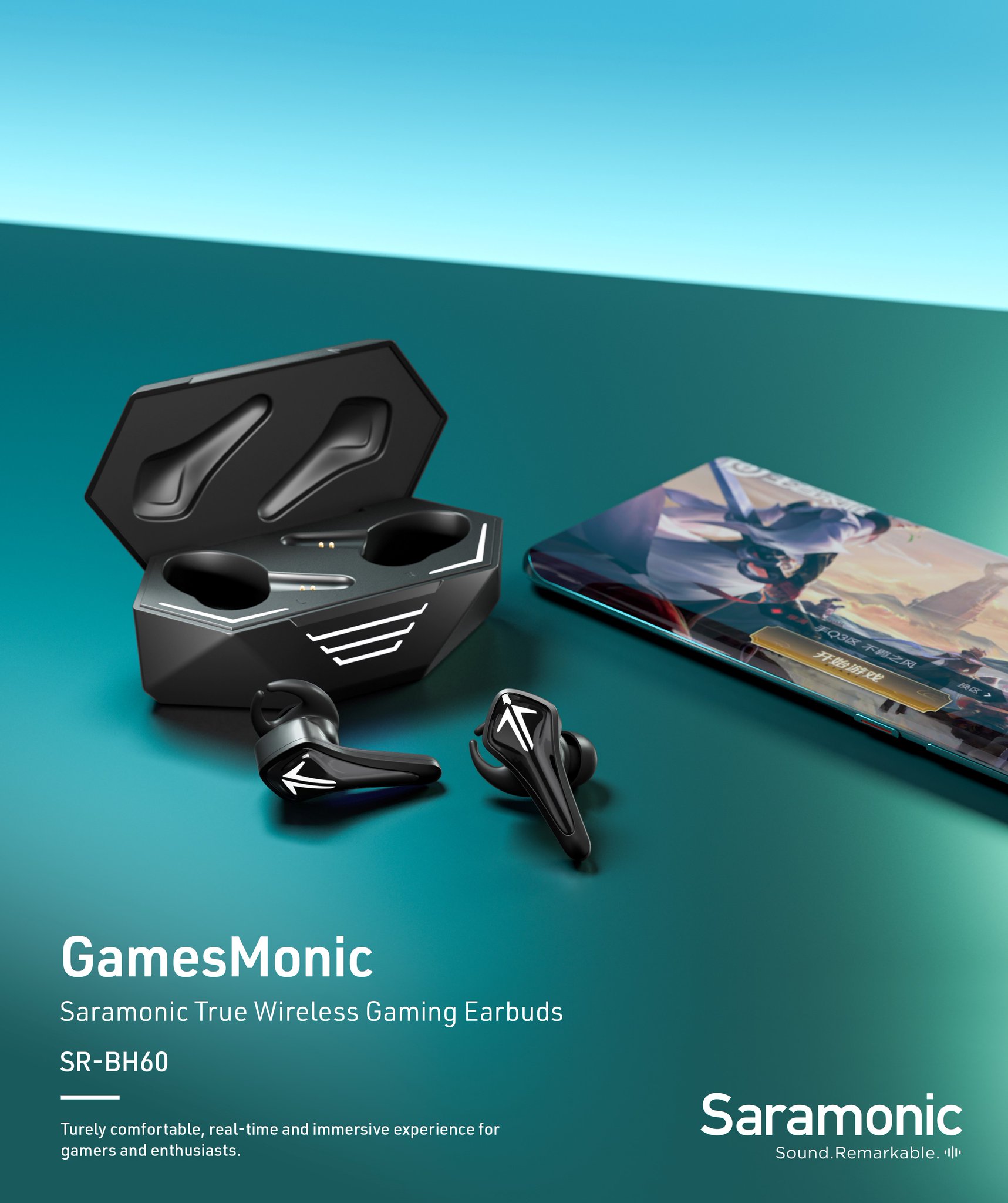 Saramonic GamesMonic BH-60-B True Wireless Gaming Earbuds 真無線