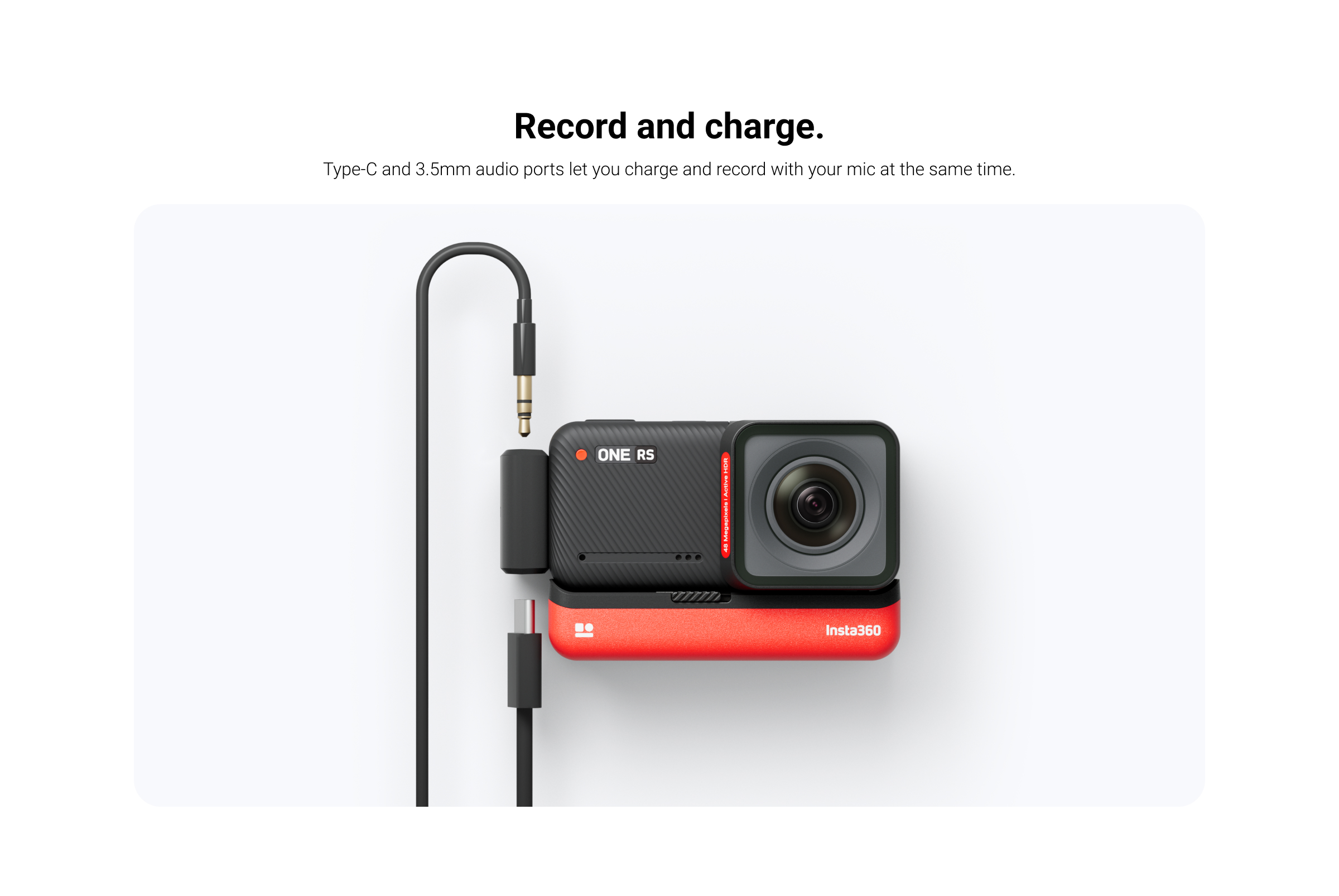 Insta360 ONE RS Mic Adapter (horizontal version)